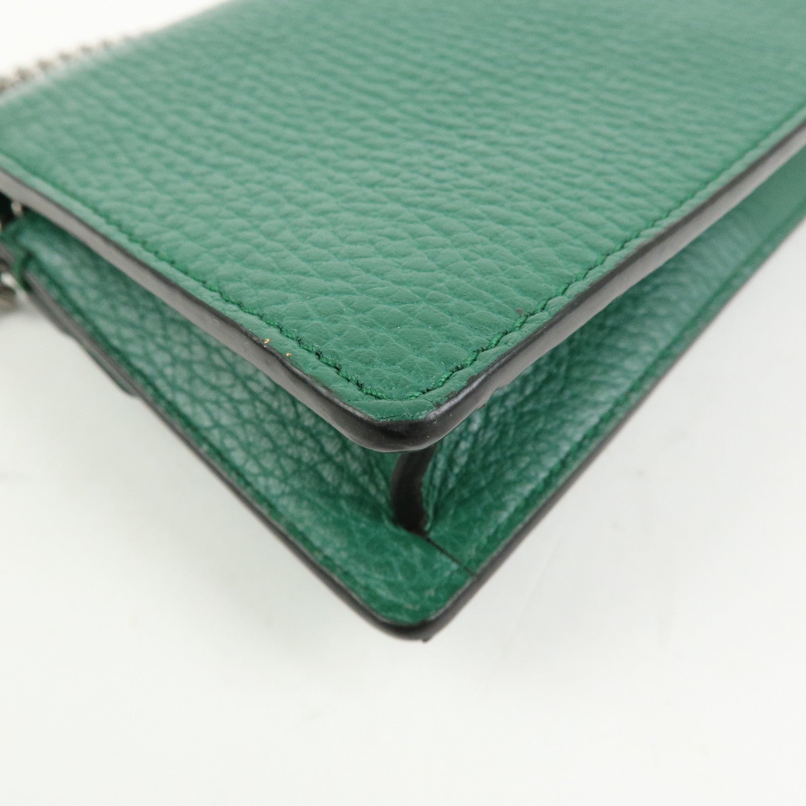 GUCCI Dionysus Super Mini Bag Leather Chain Shoulder Bag Green 476432