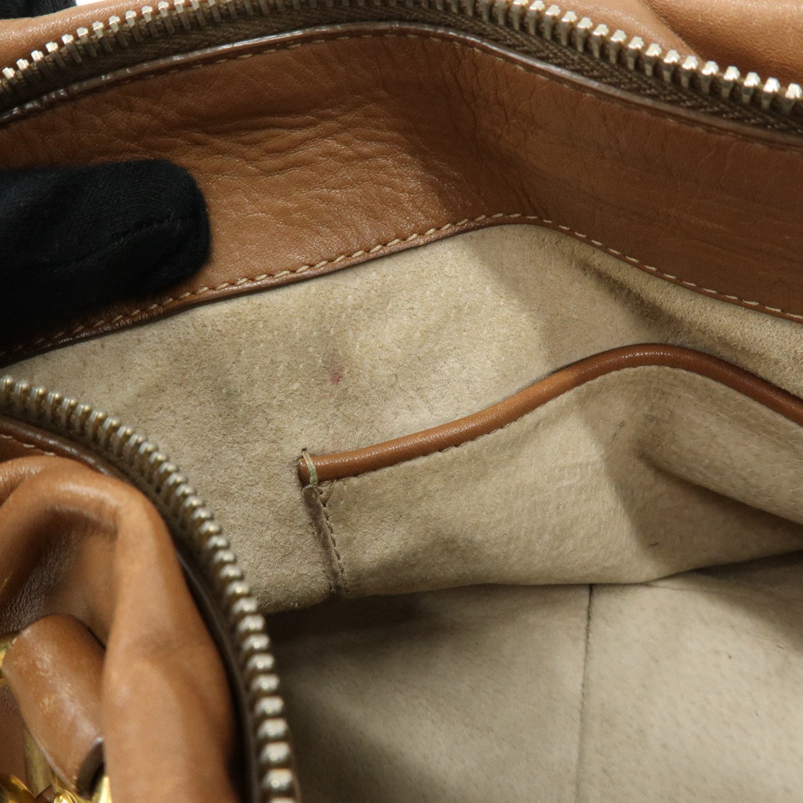 PRADA Leather 2Way Bag Hand Bag Shoulder Bag Brown