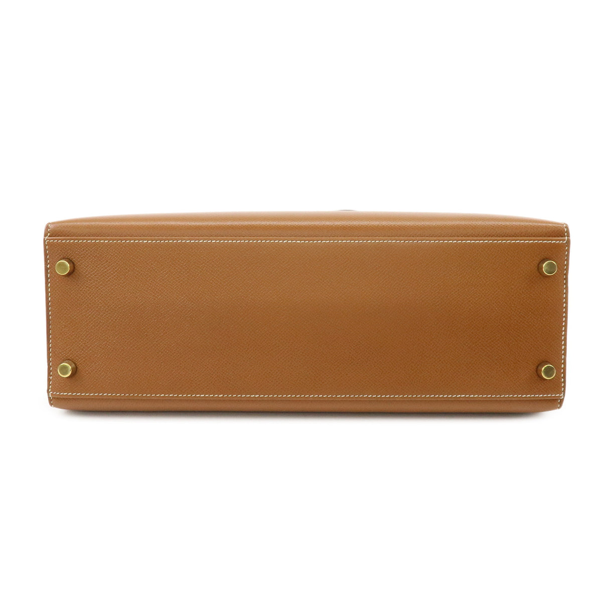 HERMES Kelly 32 Sellier Courchevel 2Way Bag Hand Bag 〇V Stamped Gold
