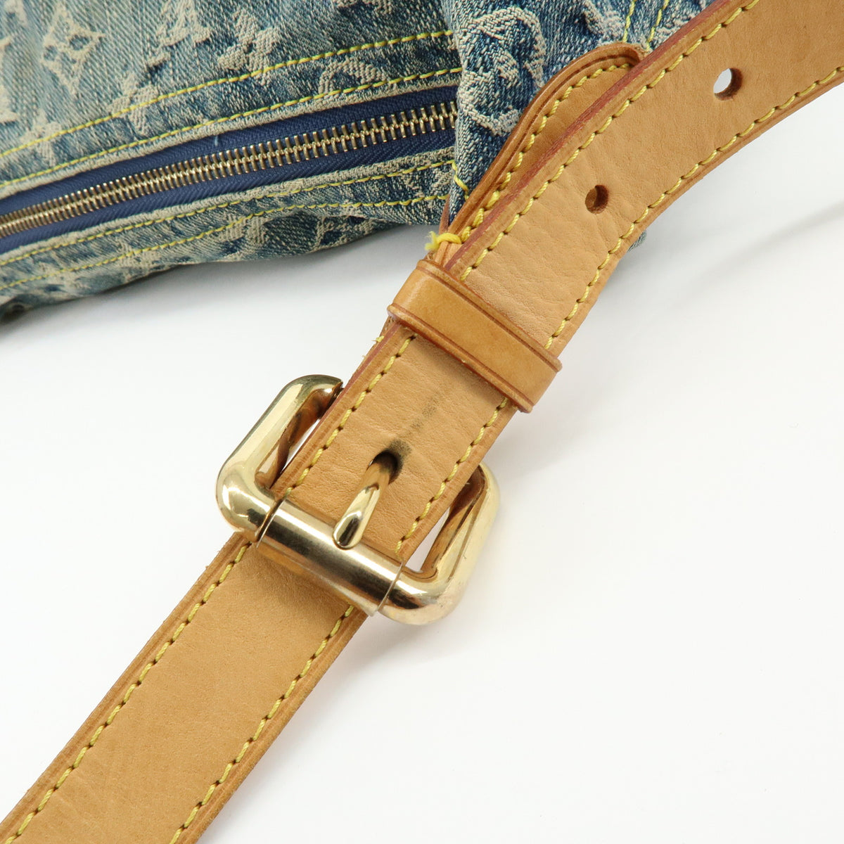 Louis Vuitton Monogram Denim Baggy GM Shoulder Bag Blue M95048