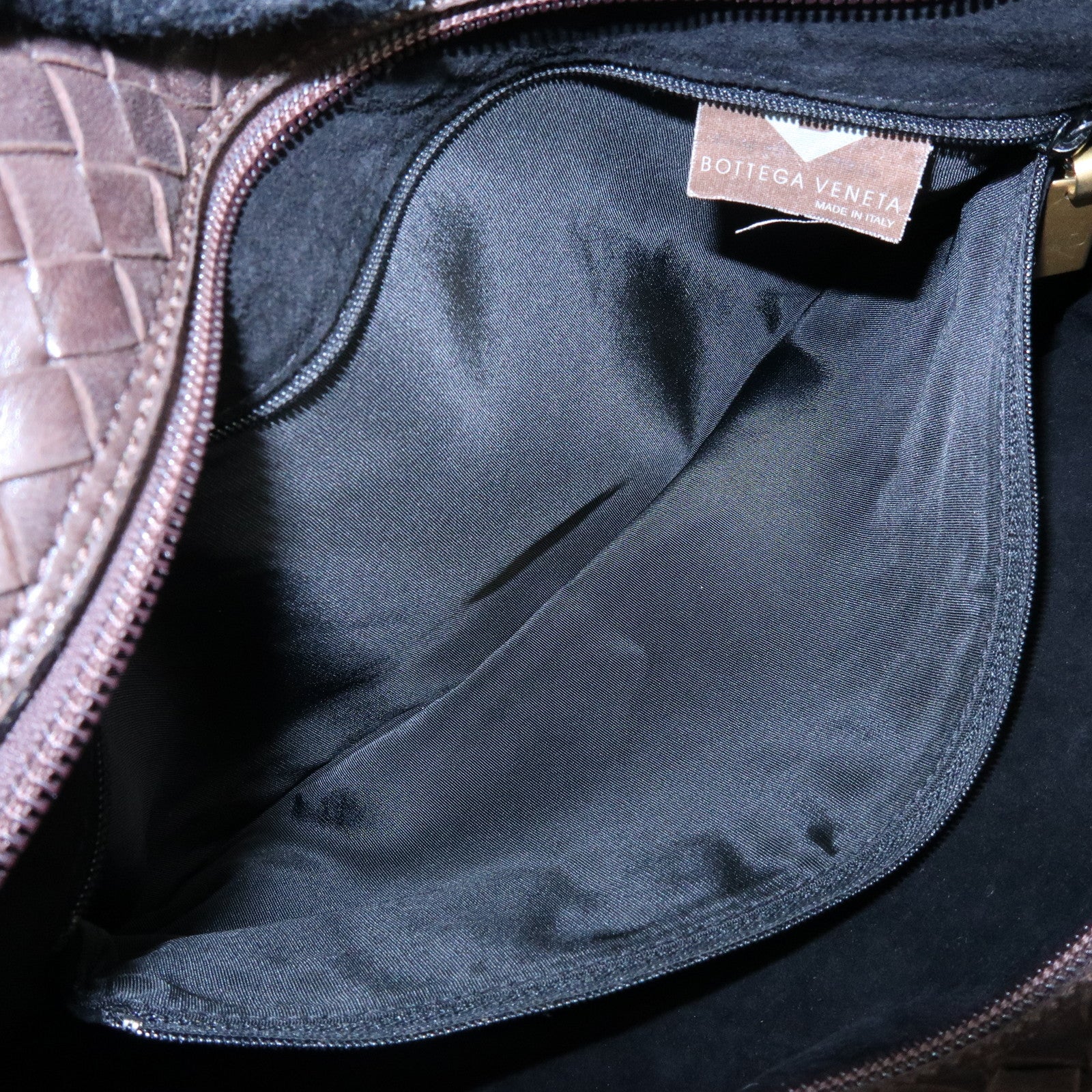 BOTTEGA VENETA Intrecciato Leather Shoulder Bag Hand Bag Brown