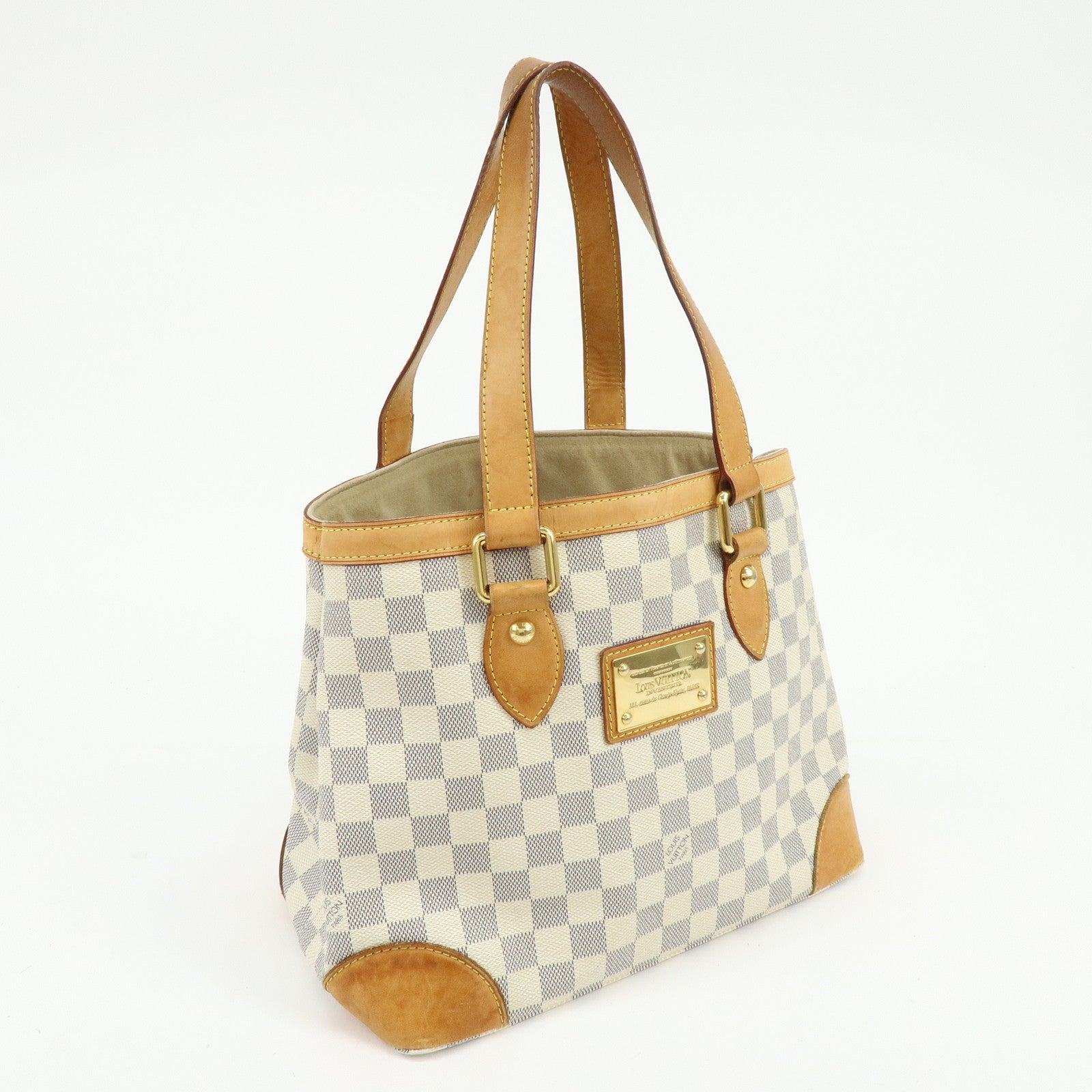 Louis Vuitton Damier Azur Hampstead PM Hand Bag Ivory N51207