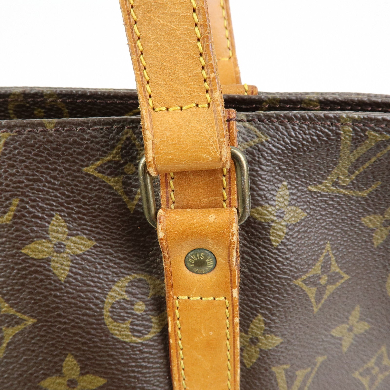 Louis Vuitton Monogram Sac Shopping GM Canvas Shoulder Bag Brown M51110