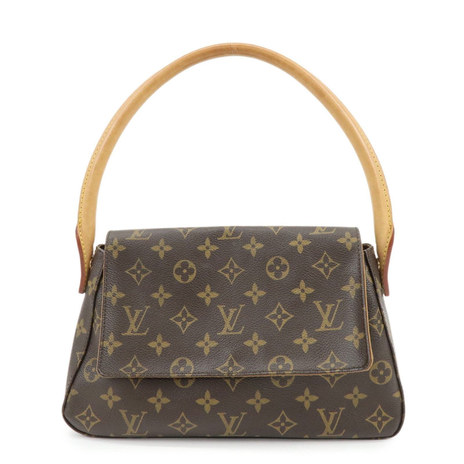 Louis Vuitton Monogram Mini Looping Shoulder Bag Hand Bag Brown M51147