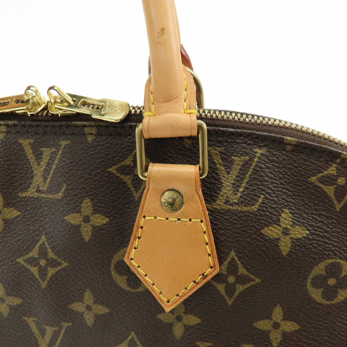 Louis Vuitton Monogram Alma PM Canvas Leather Hand Bag Brown M51130