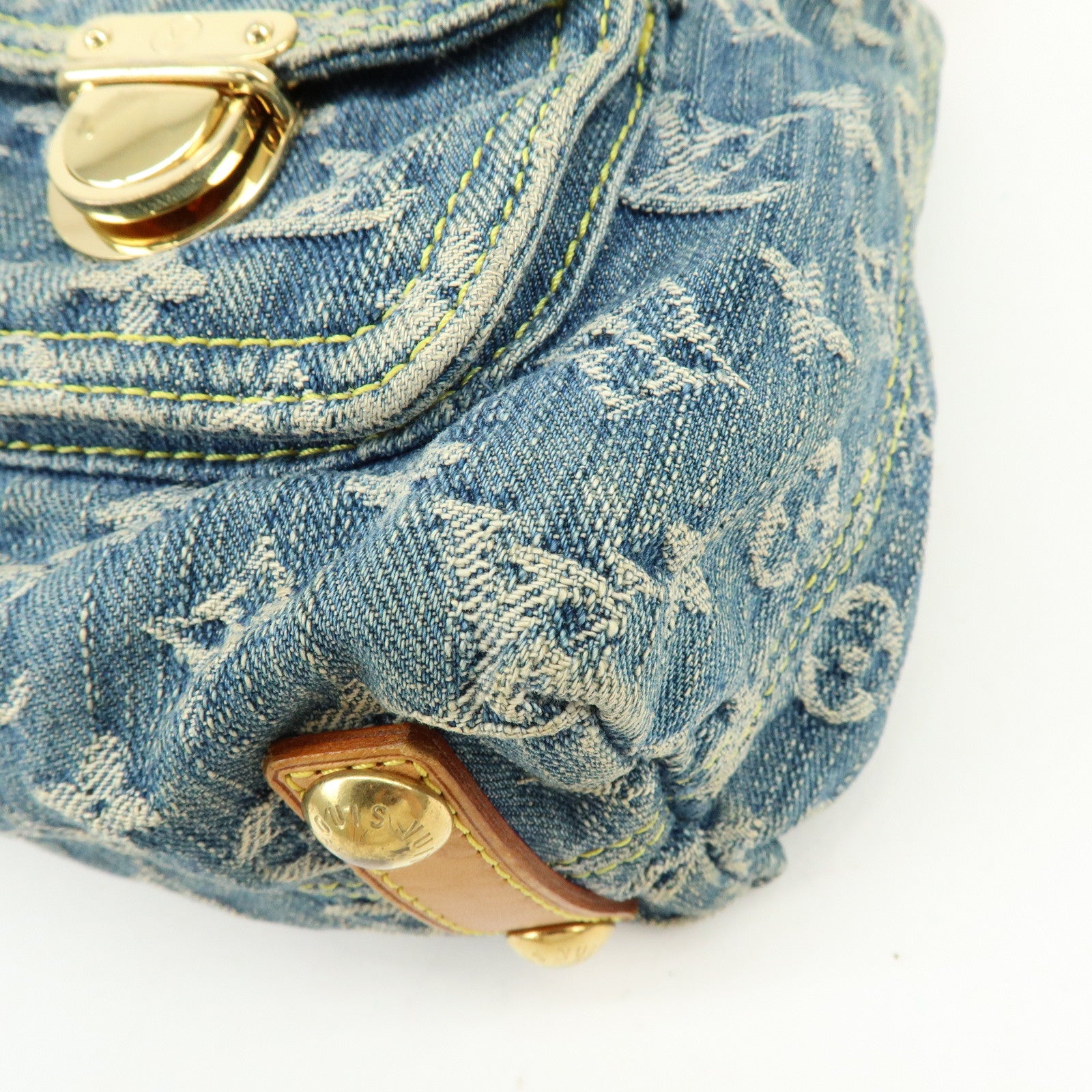 Louis Vuitton Monogram Denim Baggy PM 2Way Bag Shoulder Bag M95049