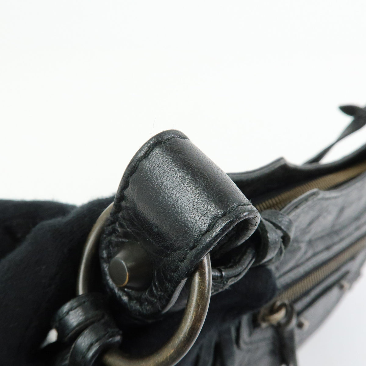 BALENCIAGA Classic The Hip Leather Shoulder Crossbody Bag Black242803