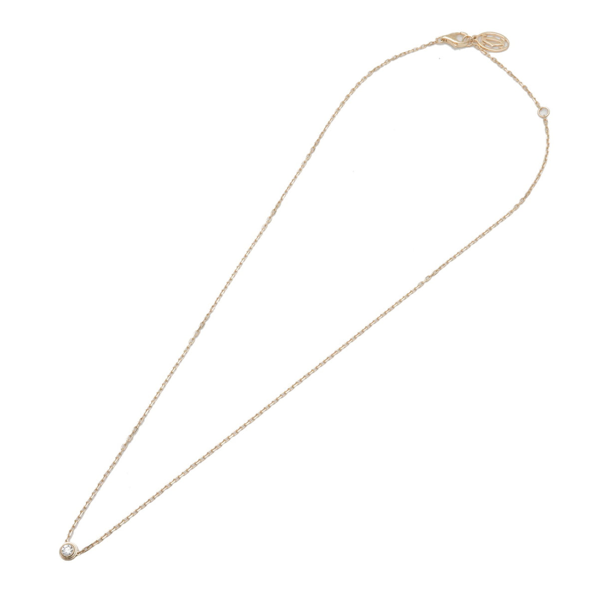 Cartier D'amour 1P Diamond Necklace SM K18 750 Yellow Gold