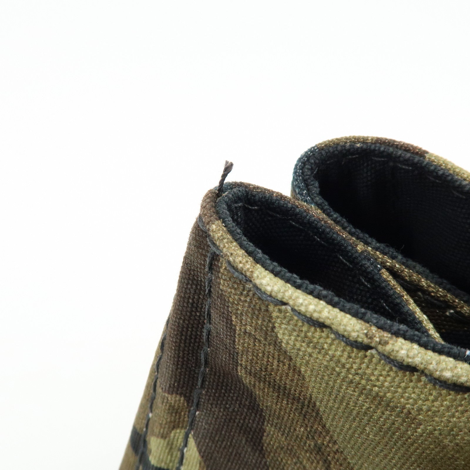 PRADA Canapa Triangle Logo Canvas Tote Bag Camouflage Khaki BN2020