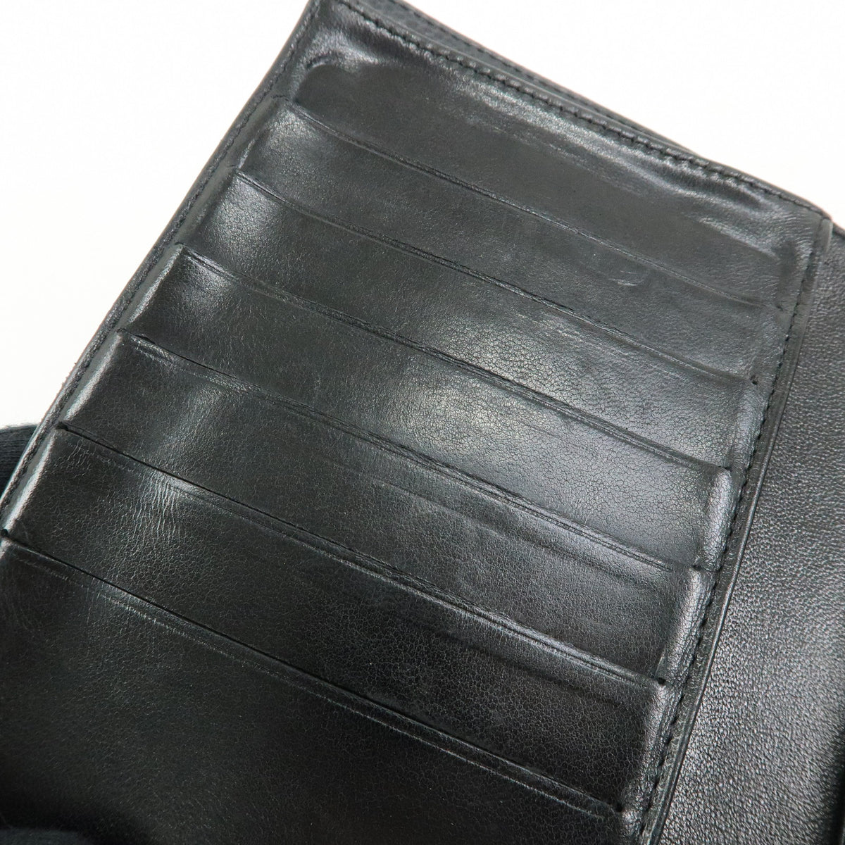 CHANEL COCO Mark Caviarskin Bi-fold Long Wallet Black A82281