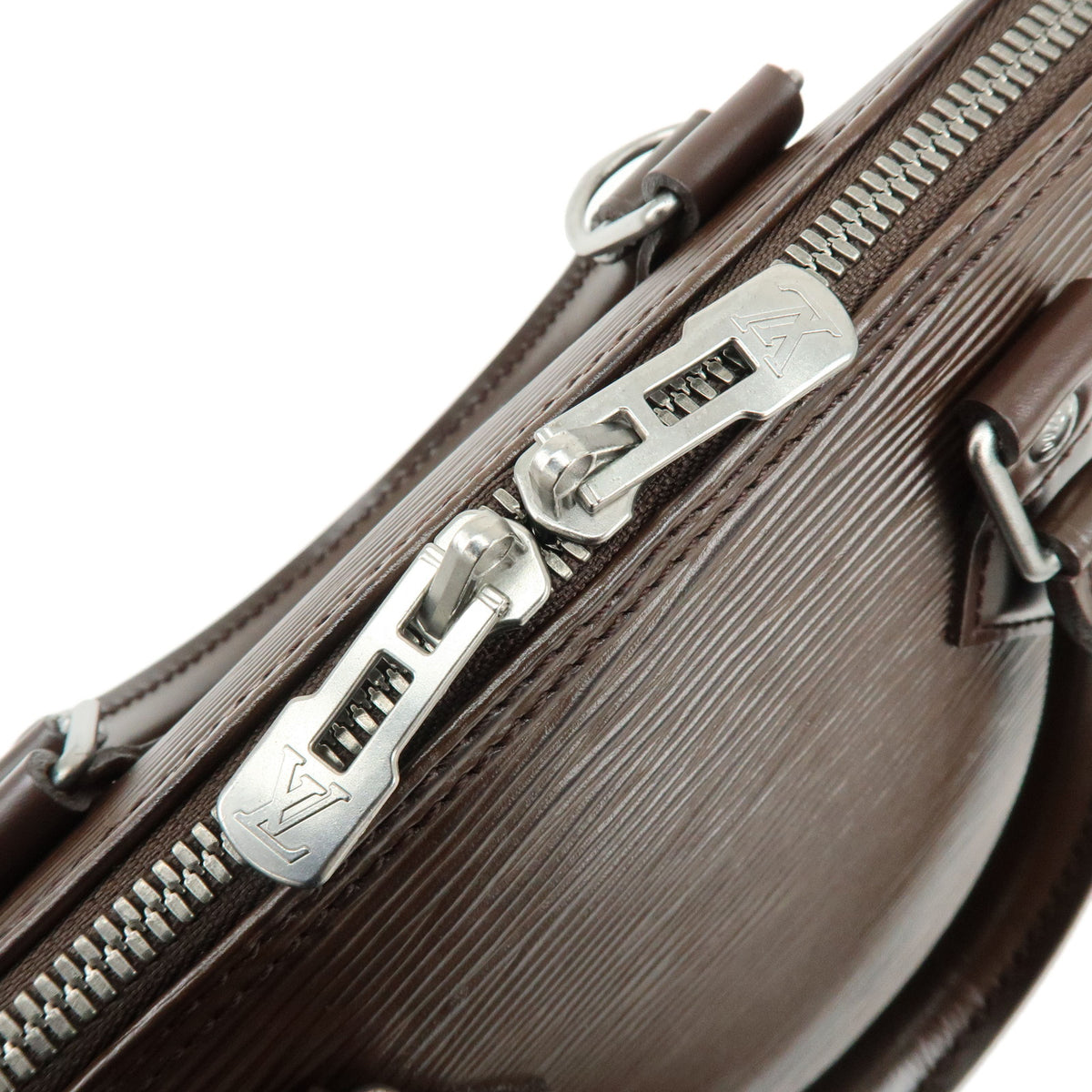 Louis Vuitton Epi Alma PM Leather Hand Bag Mocha M5280D