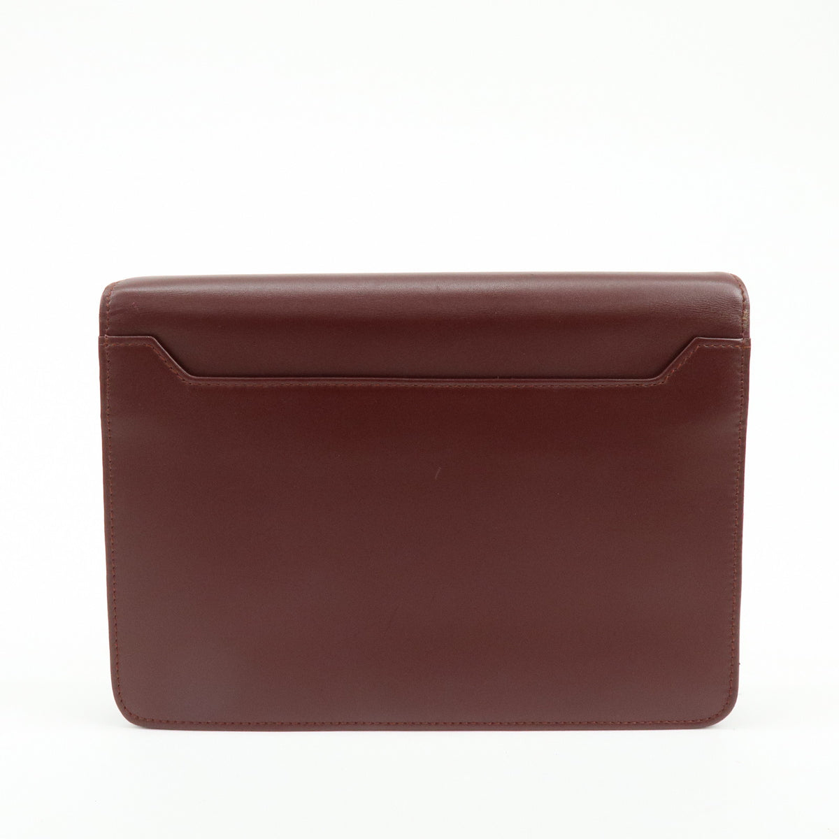 Cartier Must de Cartier Leather Clutch Bag Bordeaux