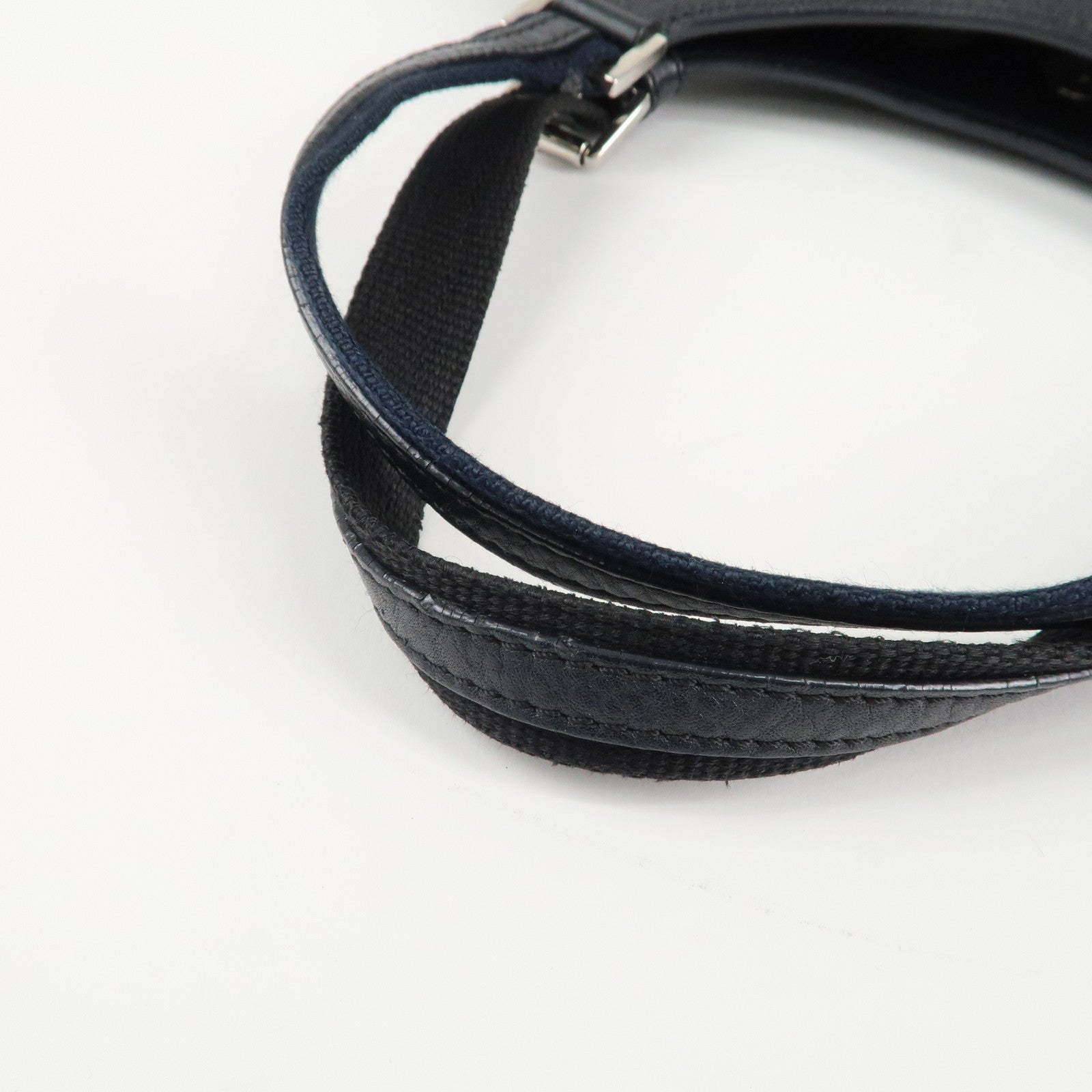 Christian Dior Street Chic Trotter Canvas Leather Tote Bag Black Used