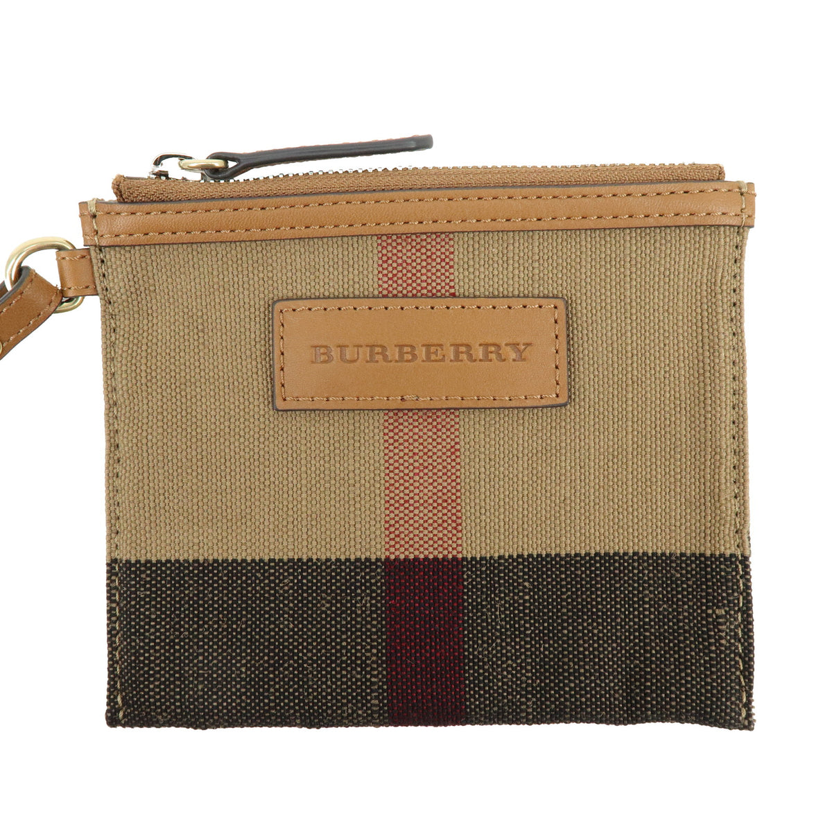 BURBERRY Nova Plaid Ashby Medium Canvas Leather Hobo Shoulder Bag