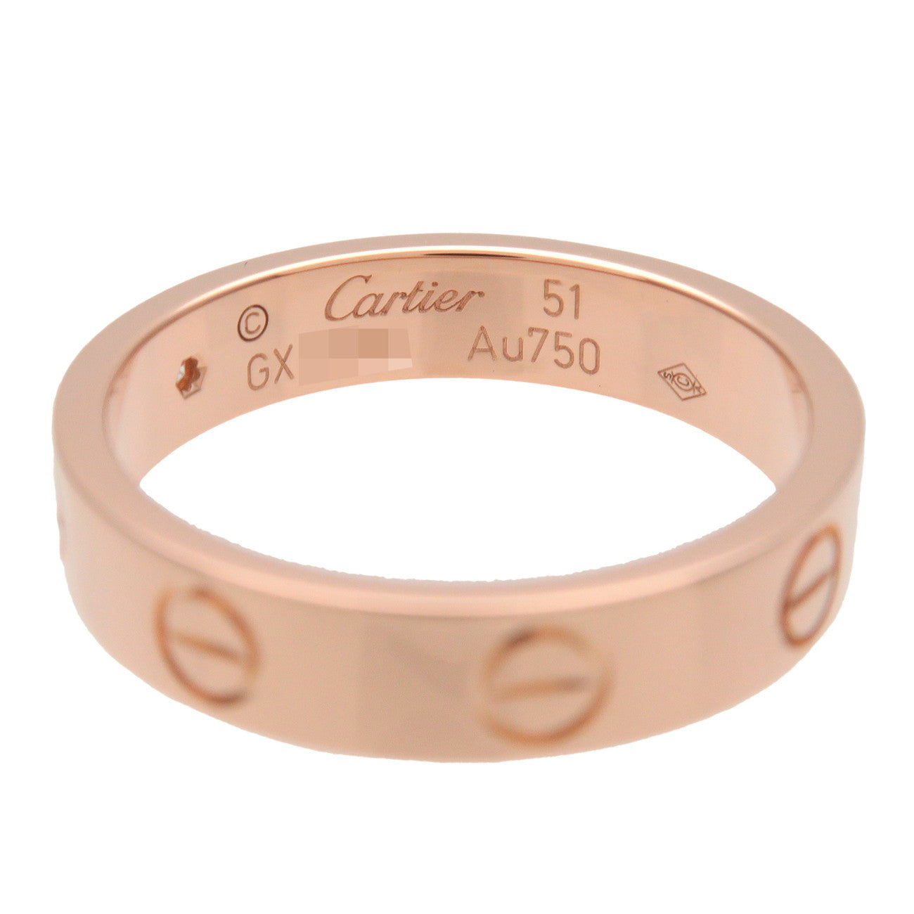 Cartier Mini Love 1P Diamond Ring K18 750PG #51 US5.5 EU51 HK12