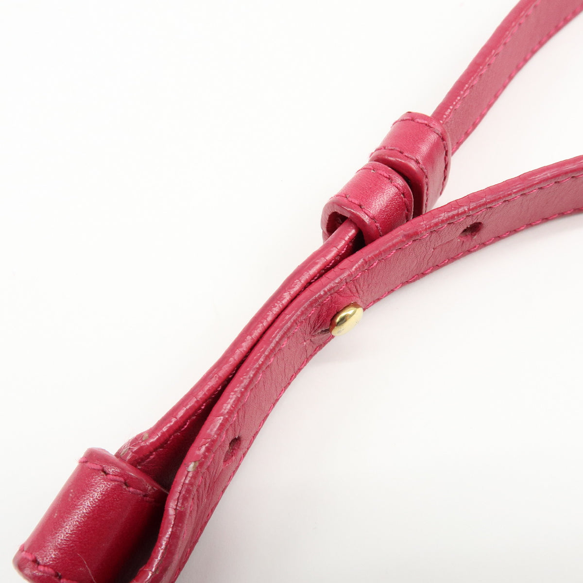 SAINT LAURENT PARIS Baby Duffle Leather 2Way Hand Bag Fuchsia 330958