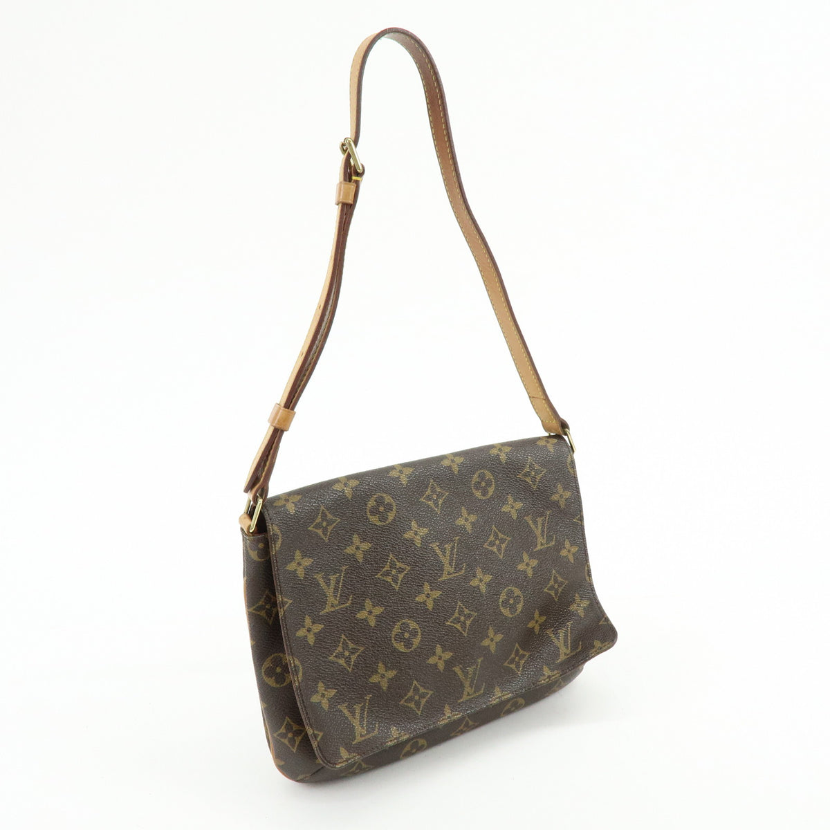 Louis Vuitton Monogram Musette Tango Short Shoulder Bag Brown M51257