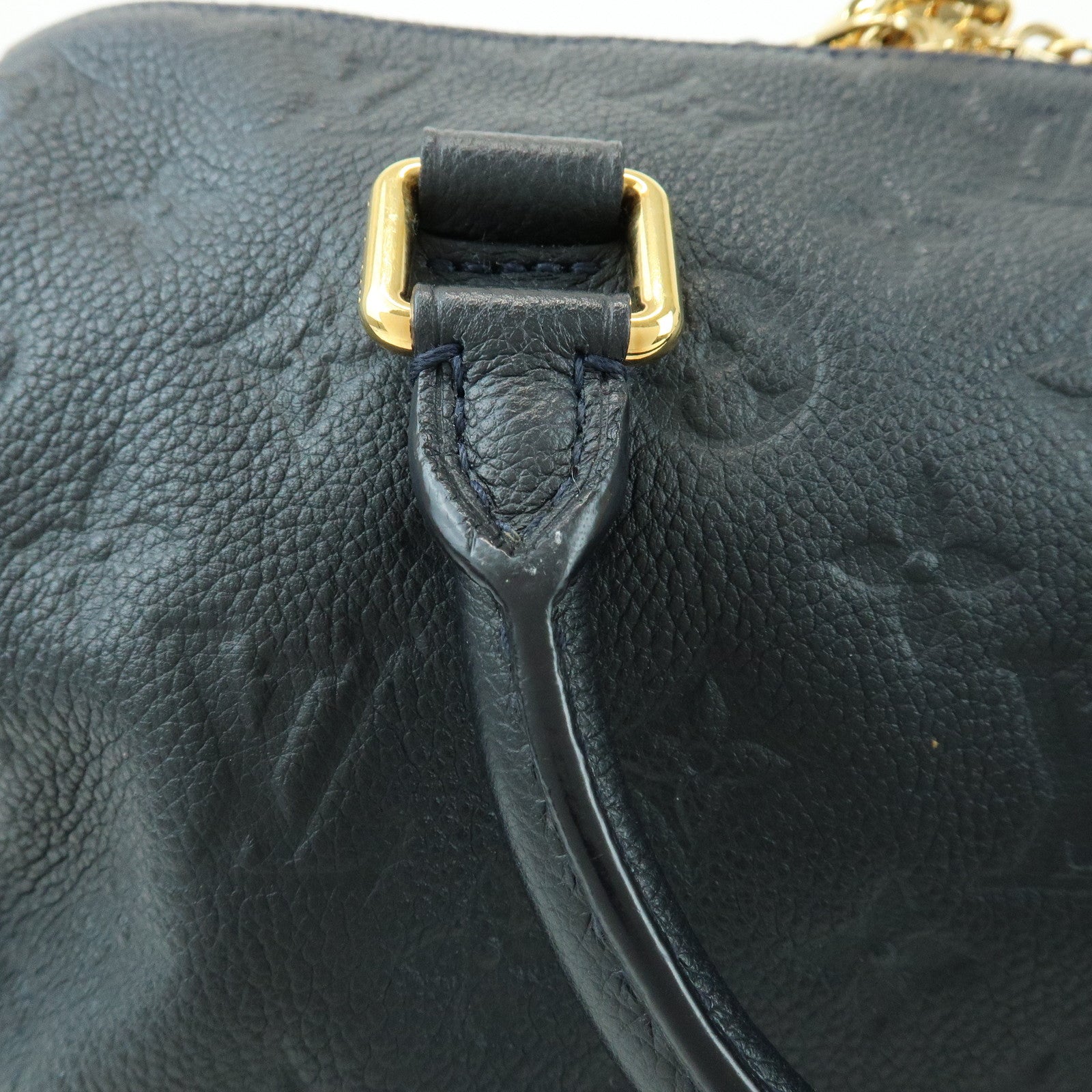 Louis Vuitton Monogram Empreinte Speedy Bandouliere 25 Navy M40762