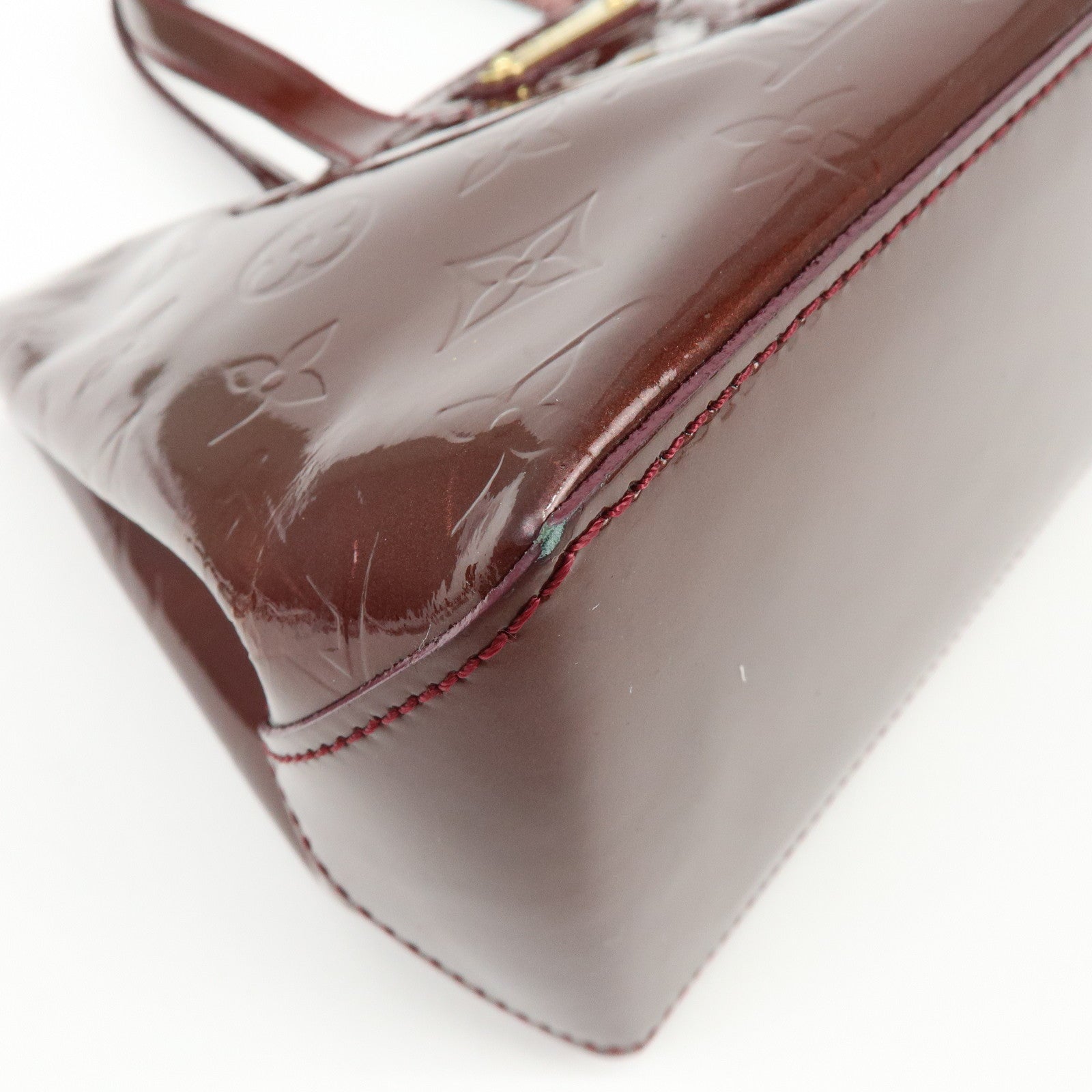 Louis Vuitton Monogram Vernis Wilshire PM Tote Bag Rouge M91644