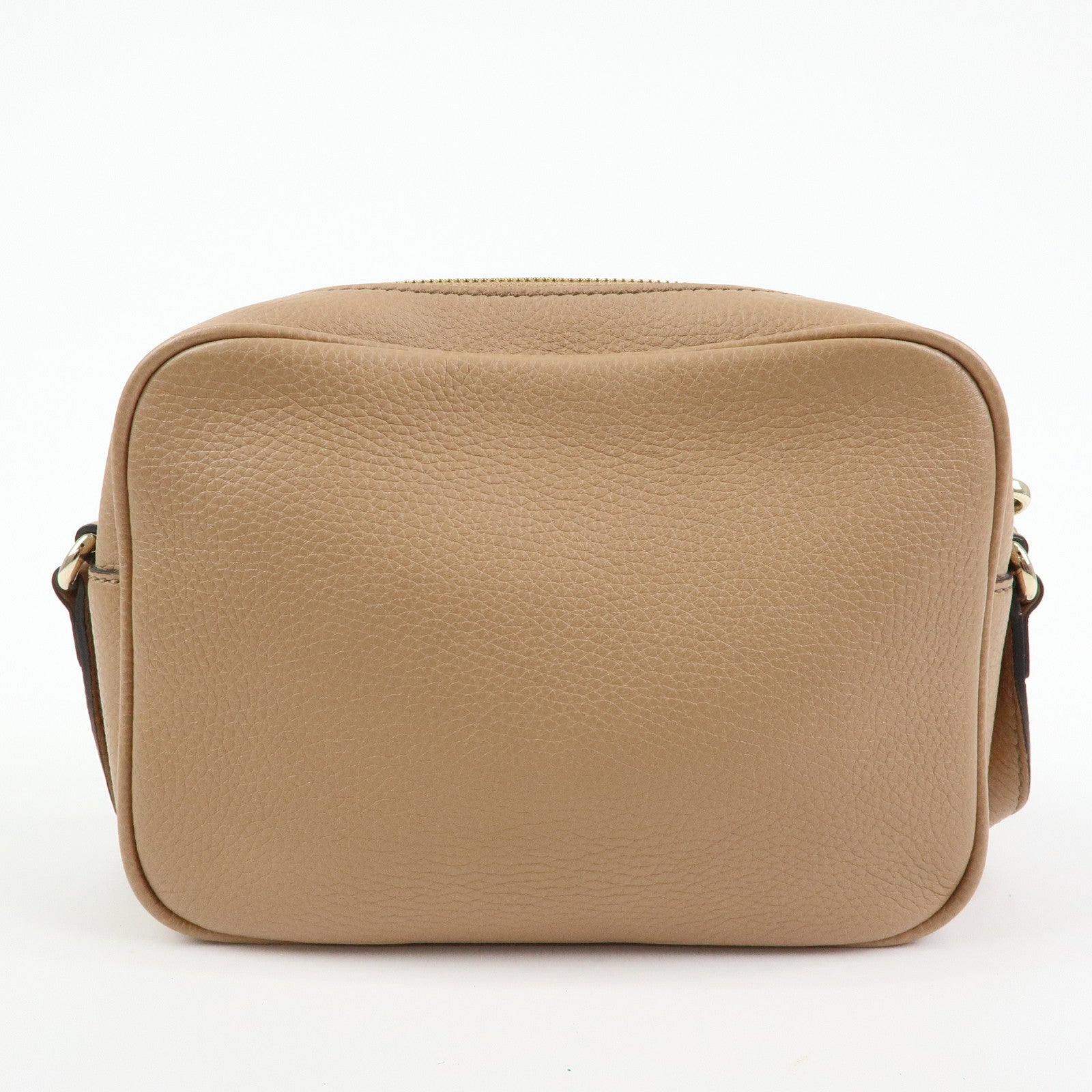 GUCCI SOHO Interlocking G Leather Small Disco Bag Beige 308364