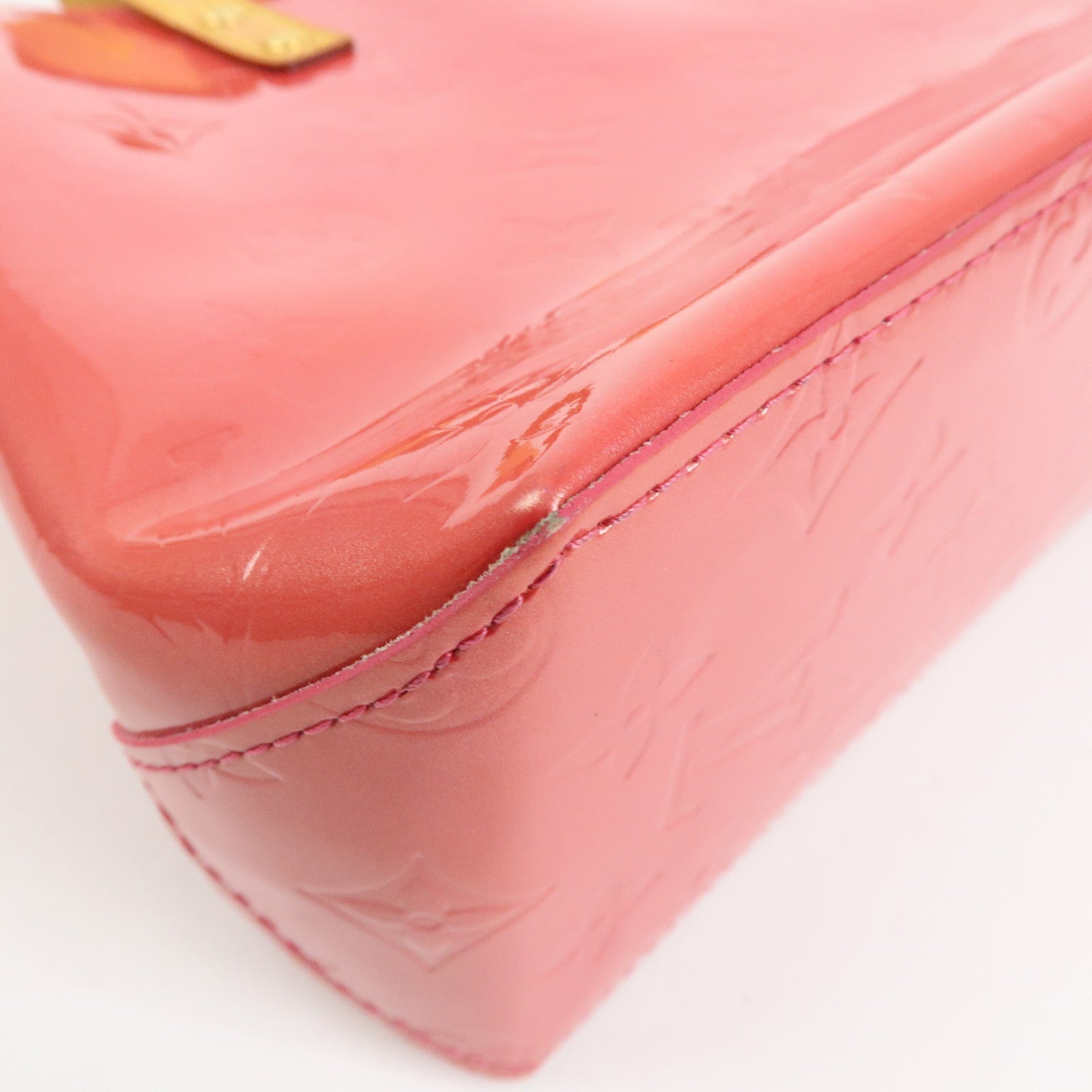 Louis Vuitton Monogram Vernis Reade PM Hand Bag Framboise M9132F
