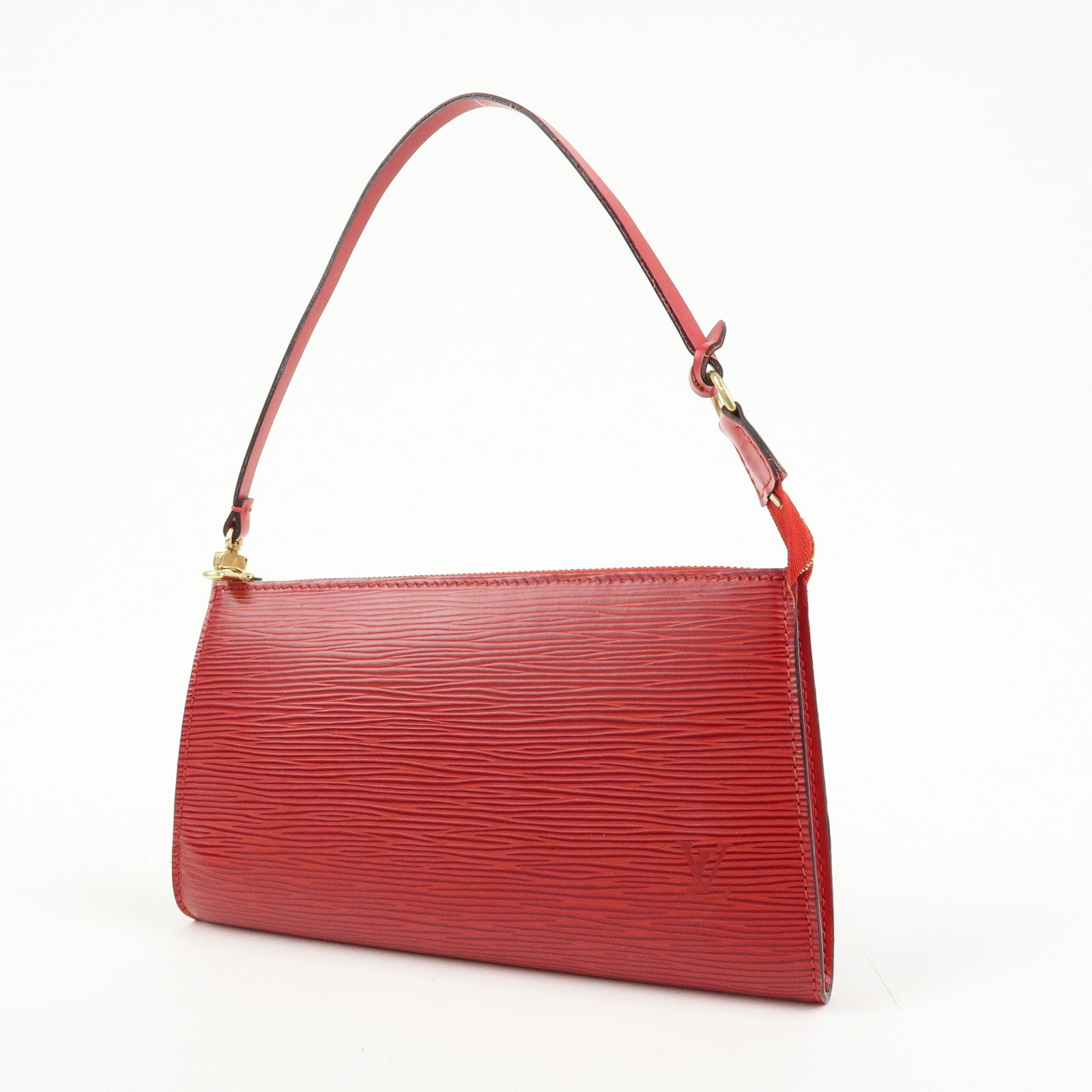 Louis Vuitton Epi Pochette Accessoires Hand Bag Castilian Red M52957