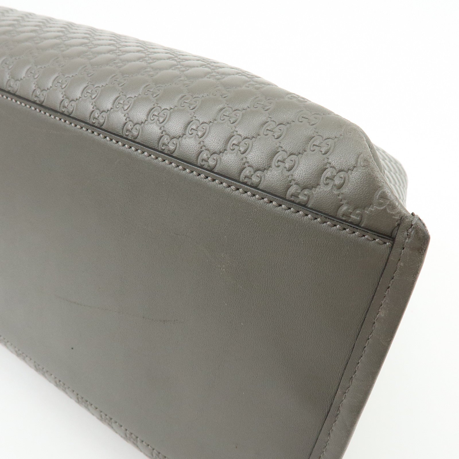 GUCCI Microguccissima Leather 2Way Bag Shoulder Bag Gray 510291