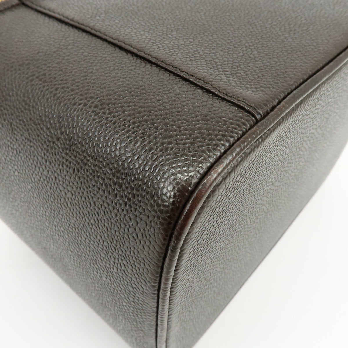 CHANEL COCO Mark Caviarskin 2WAY Bag Cosmetic Bag Black A07061