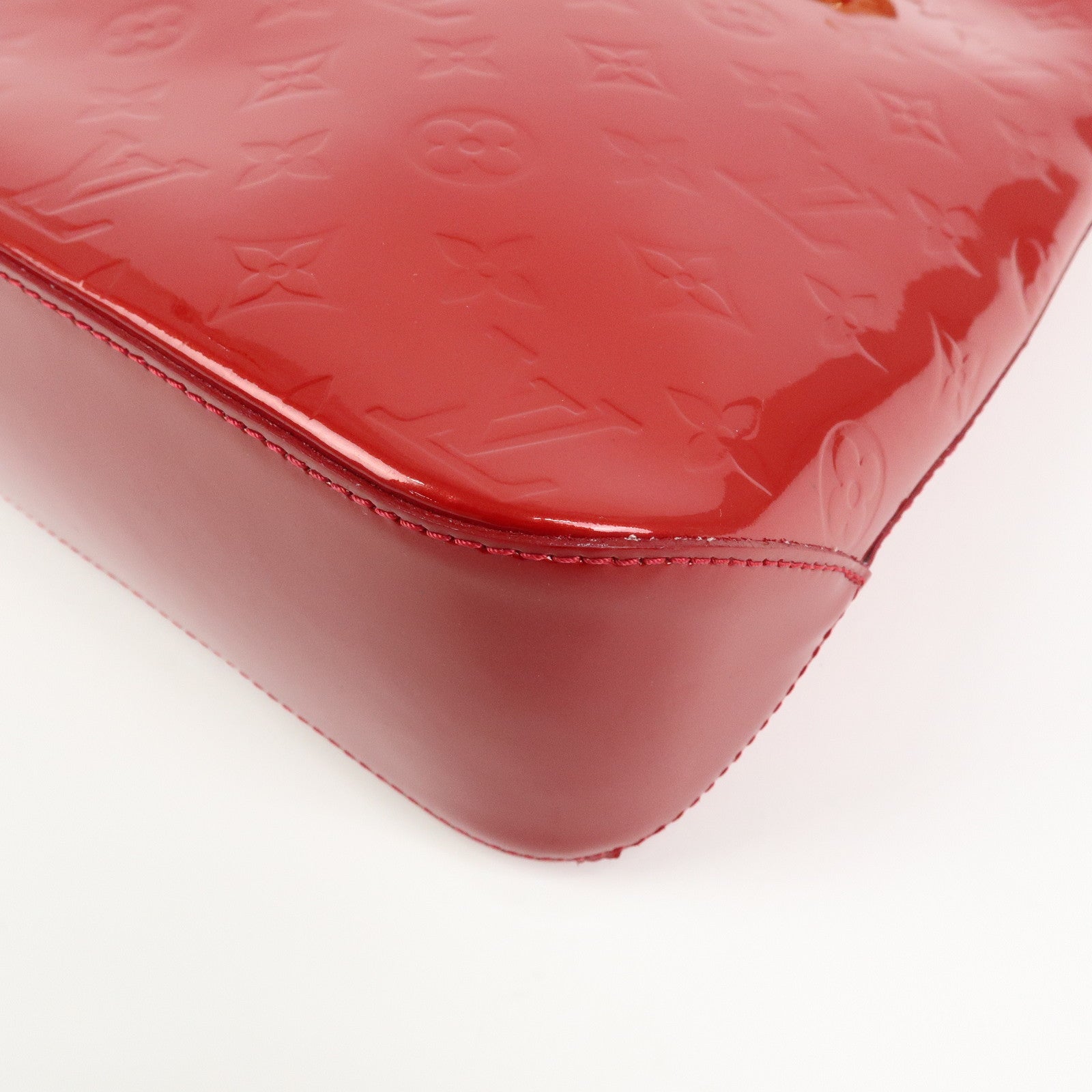 Louis Vuitton Monogram Vernis Brentwood Tote Bag Hand Bag Red M91989