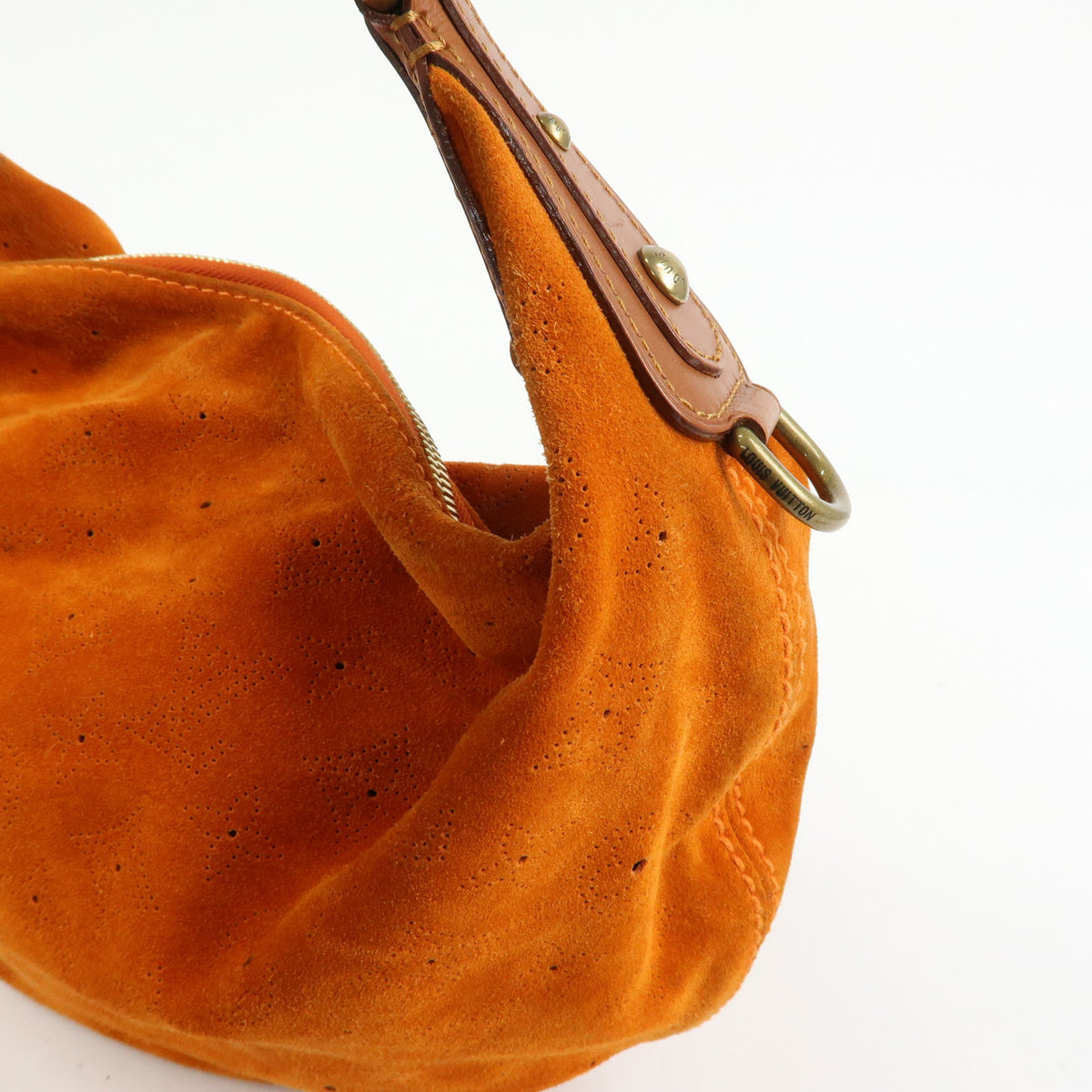 Louis Vuitton Monogram Onata GM Suede Shoulder Bag Orange M95119