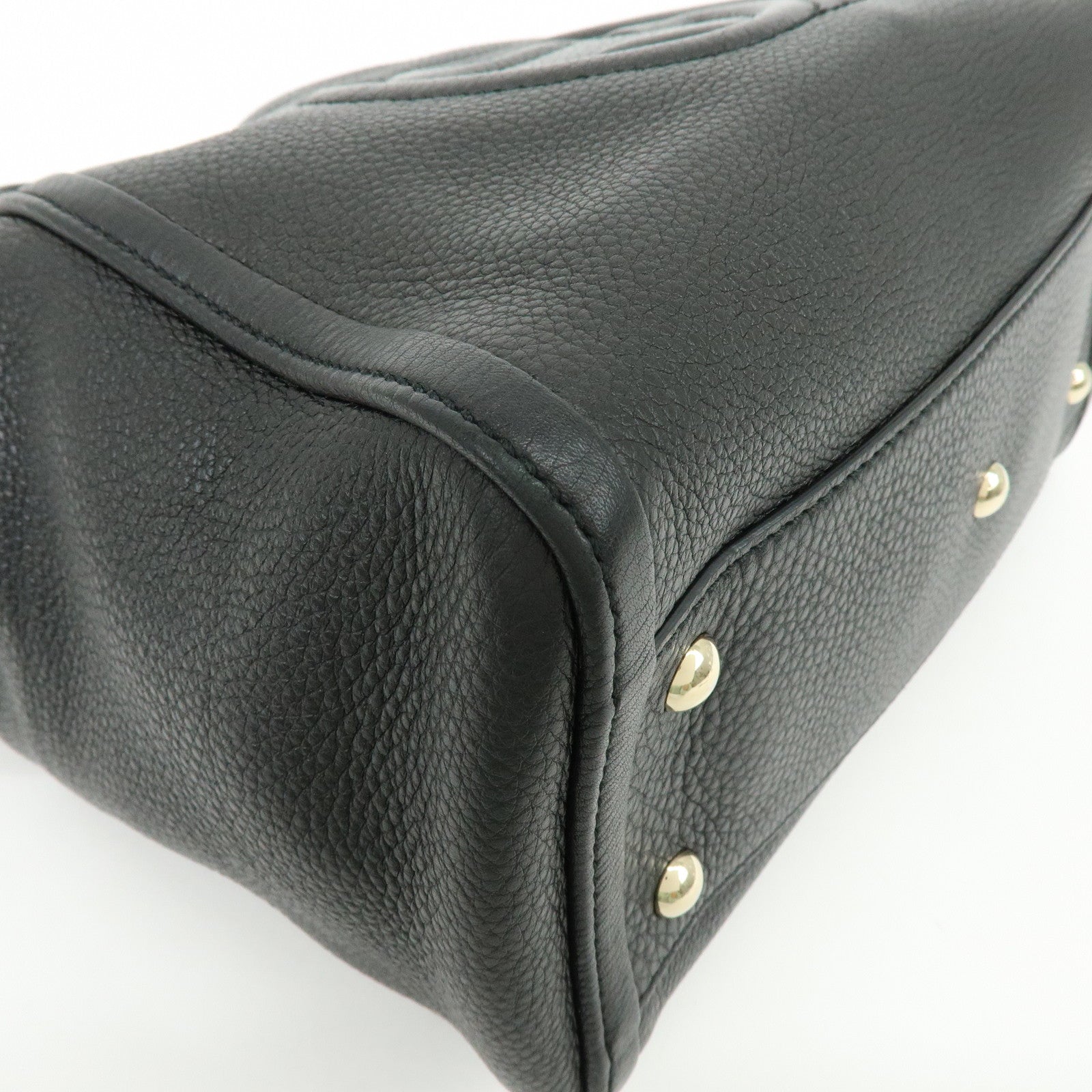 GUCCI SOHO Interlocking G 2Way Bag Hand Shoulder Bag Black 336751