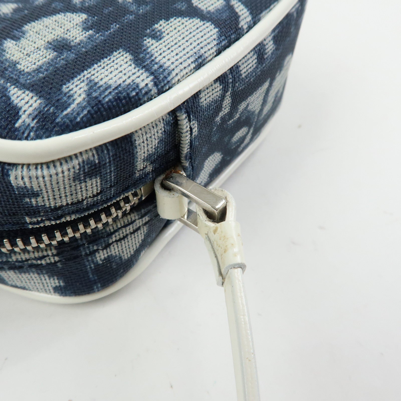 Christian Dior Trotter No.1 PVC Patent Leather Shoulder Bag Navy