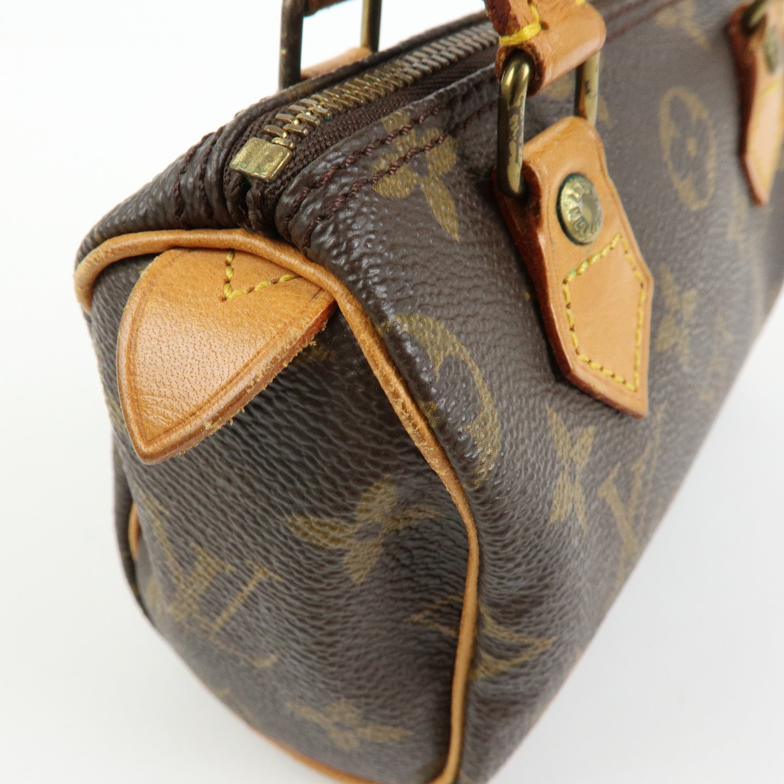 Louis Vuitton Monogram Canvas Mini Speedy Hand Bag & Strap M41534