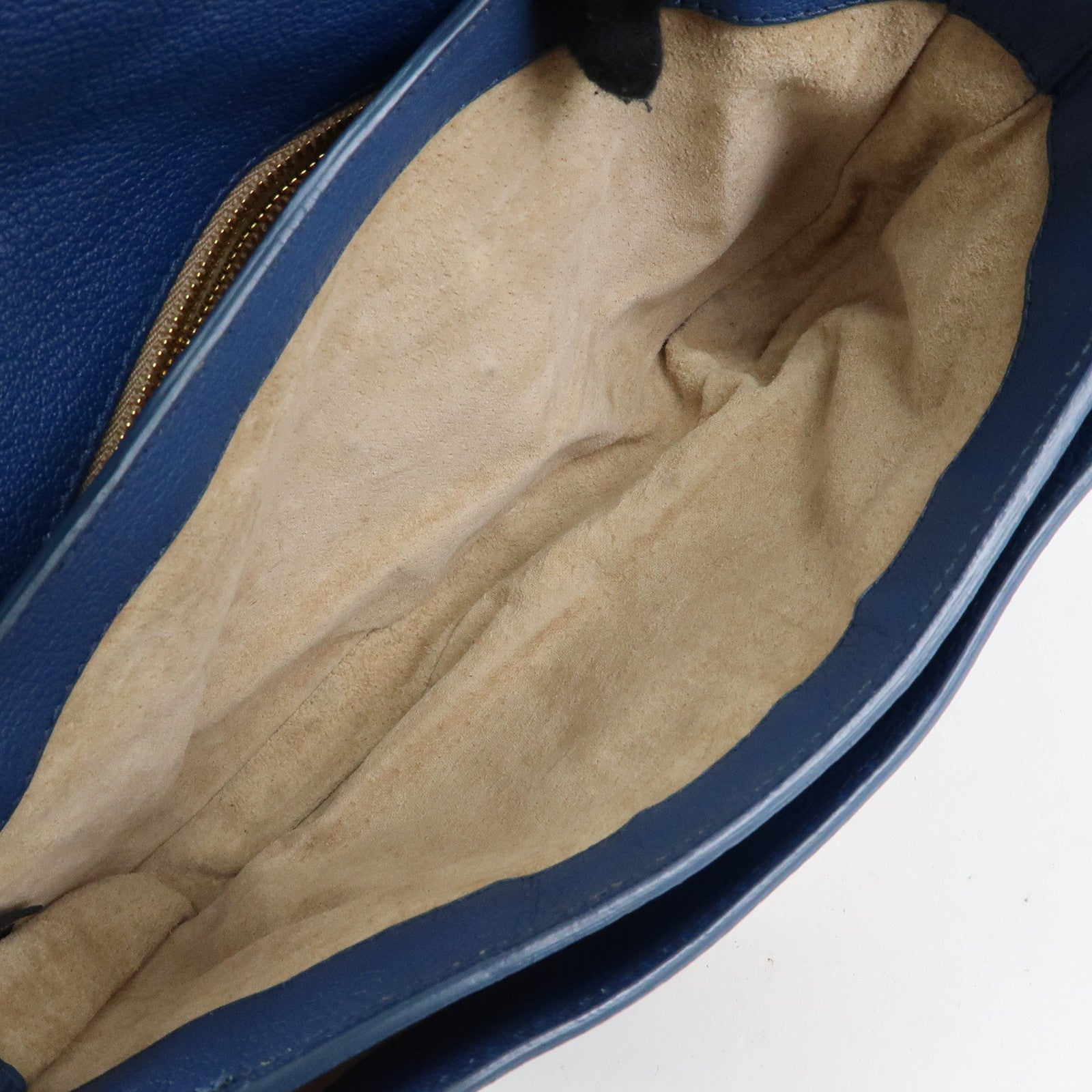 MIU MIU Madras Leather Shoulder Bag Hand Bag Blue