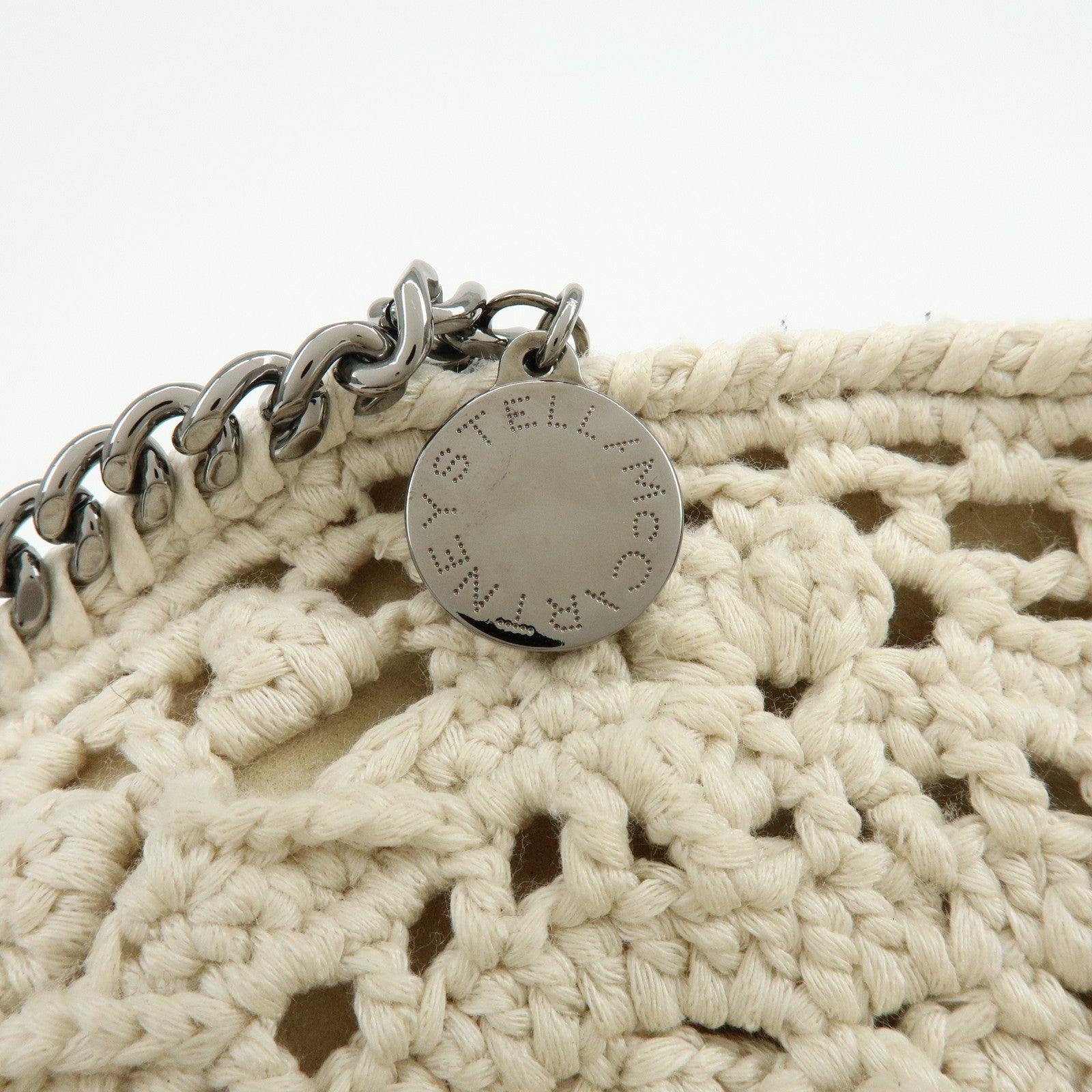 STELLA MCCARTNEY Falabella Canvas Crochet 2Way Hand Bag 391698