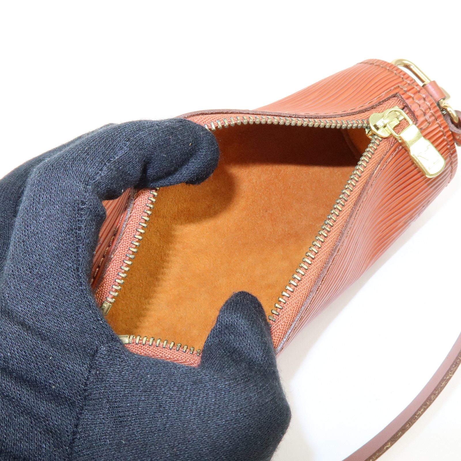 Louis Vuitton Epi Leather Soufflot Hand Bag Kenya Brown M52223