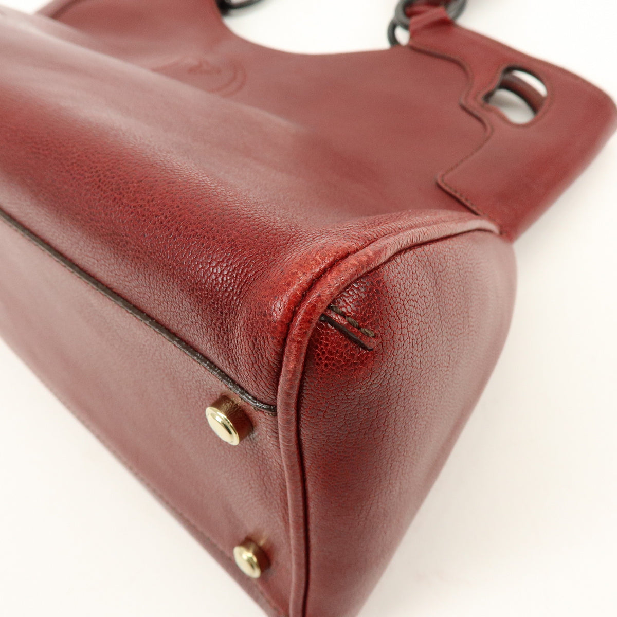 Cartier Marcello de Cartier Leather Tote Bag Hand Bag Bordeaux