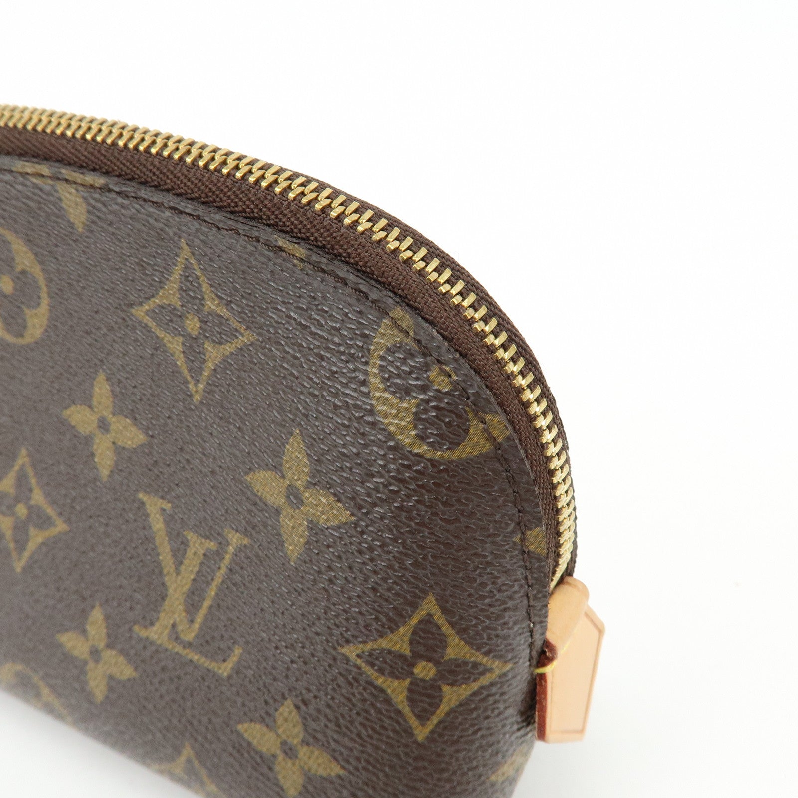 Louis Vuitton Monogram Pochette Cosmetic PM Pouch Brown M47515