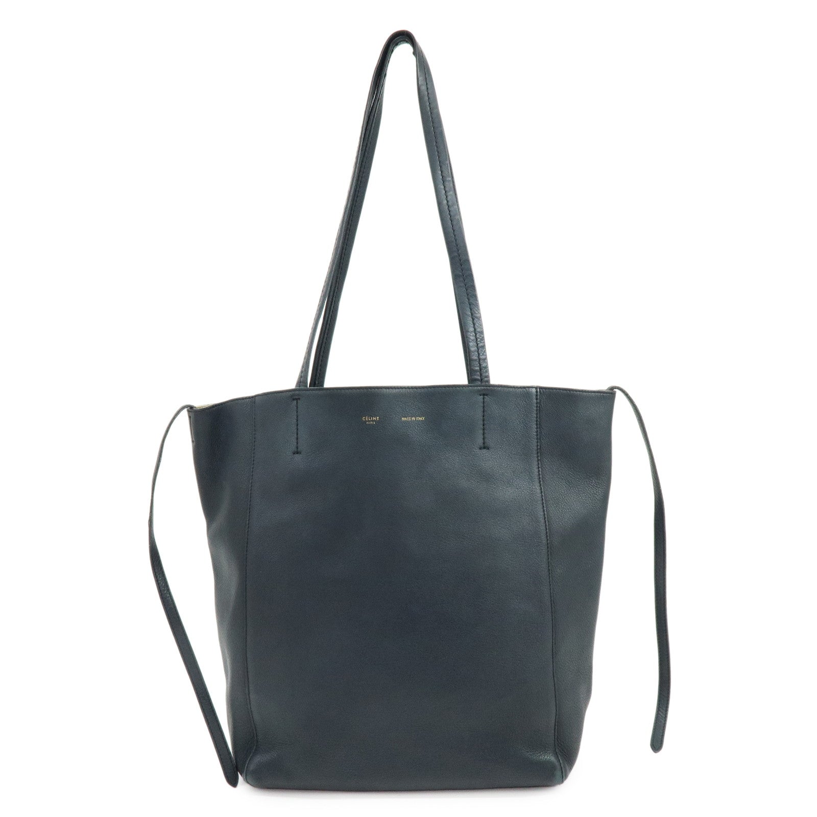 CELINE Cabas Phantom Leather Shoulder Bag Tote Bag Black