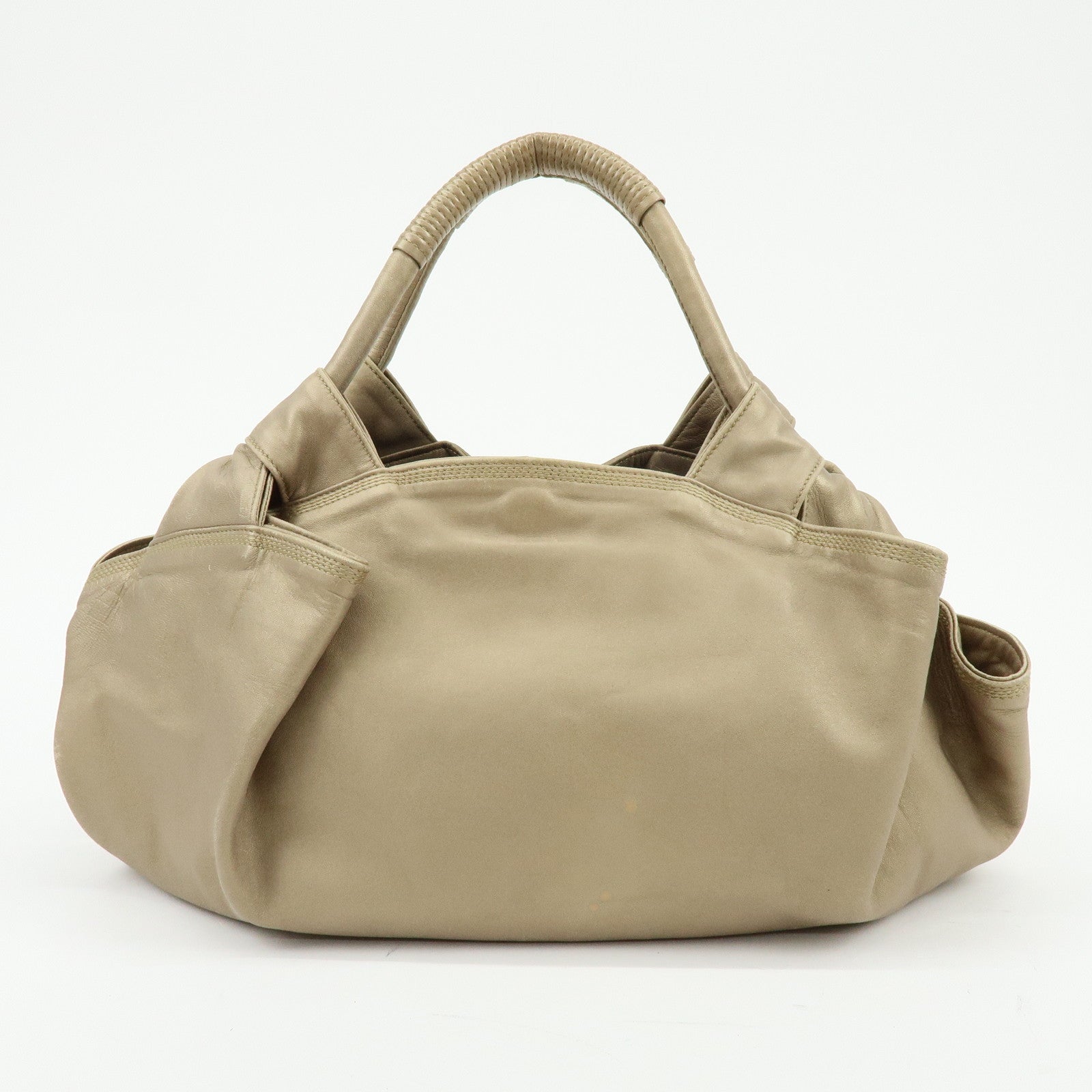 LOEWE Anagram Nappa Aire Leather Hand Bag Tote Bag Gold