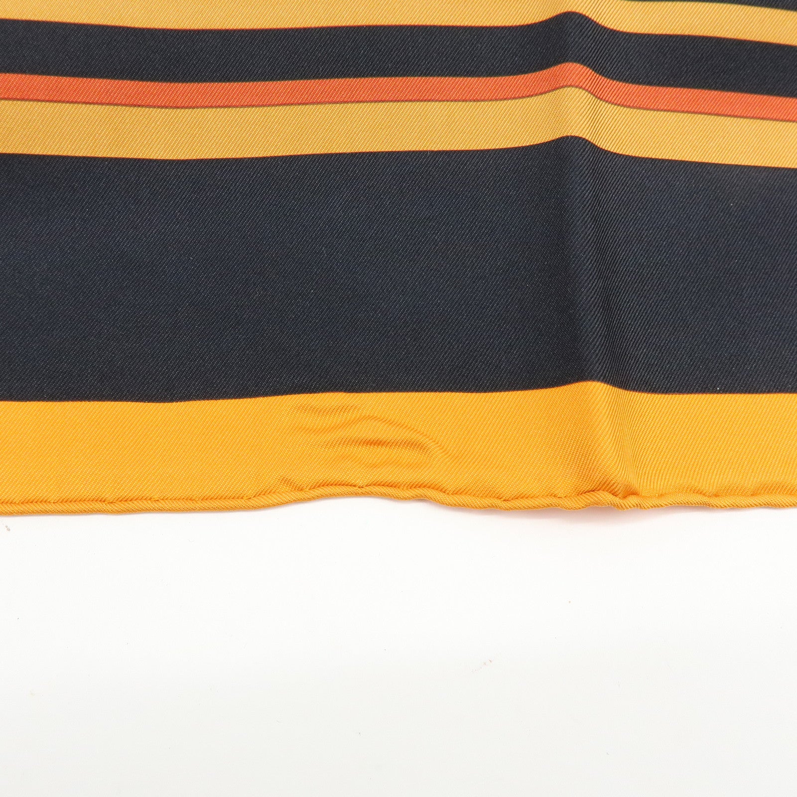 HERMES Carre 90 Silk 100% Scarf SEQUENCES Orange Black