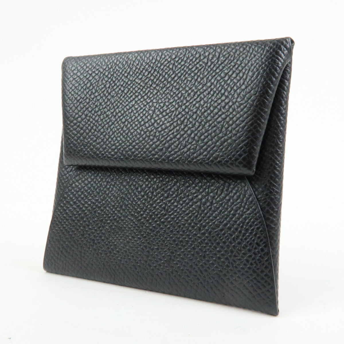 HERMES Bastia Veau Epsom A Stamped Coin Case Coin Purse Black