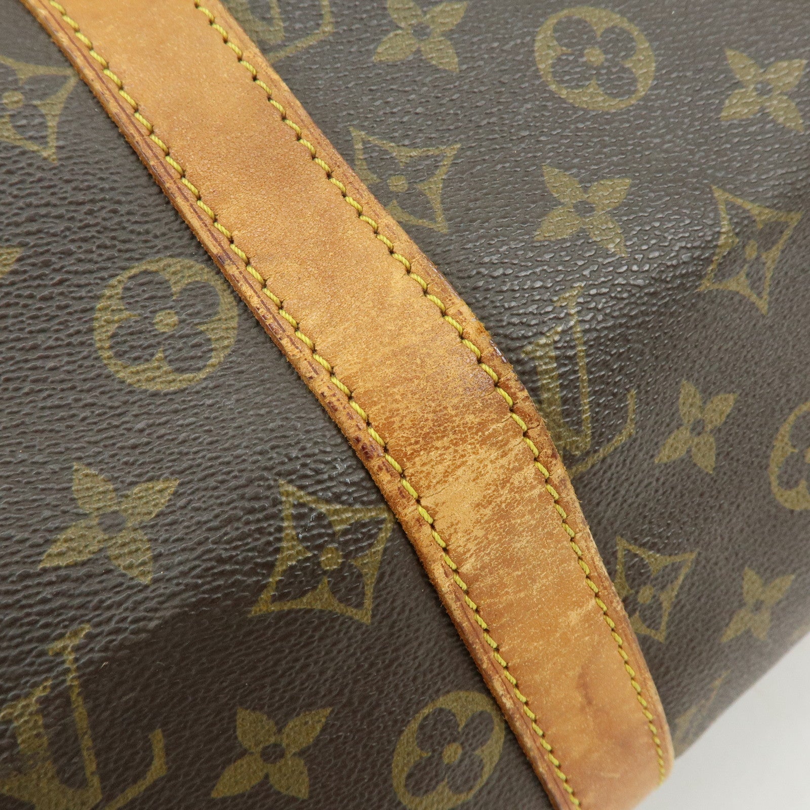 Louis Vuitton Monogram Keep All Bandouliere 45 Boston Bag Brown M41418