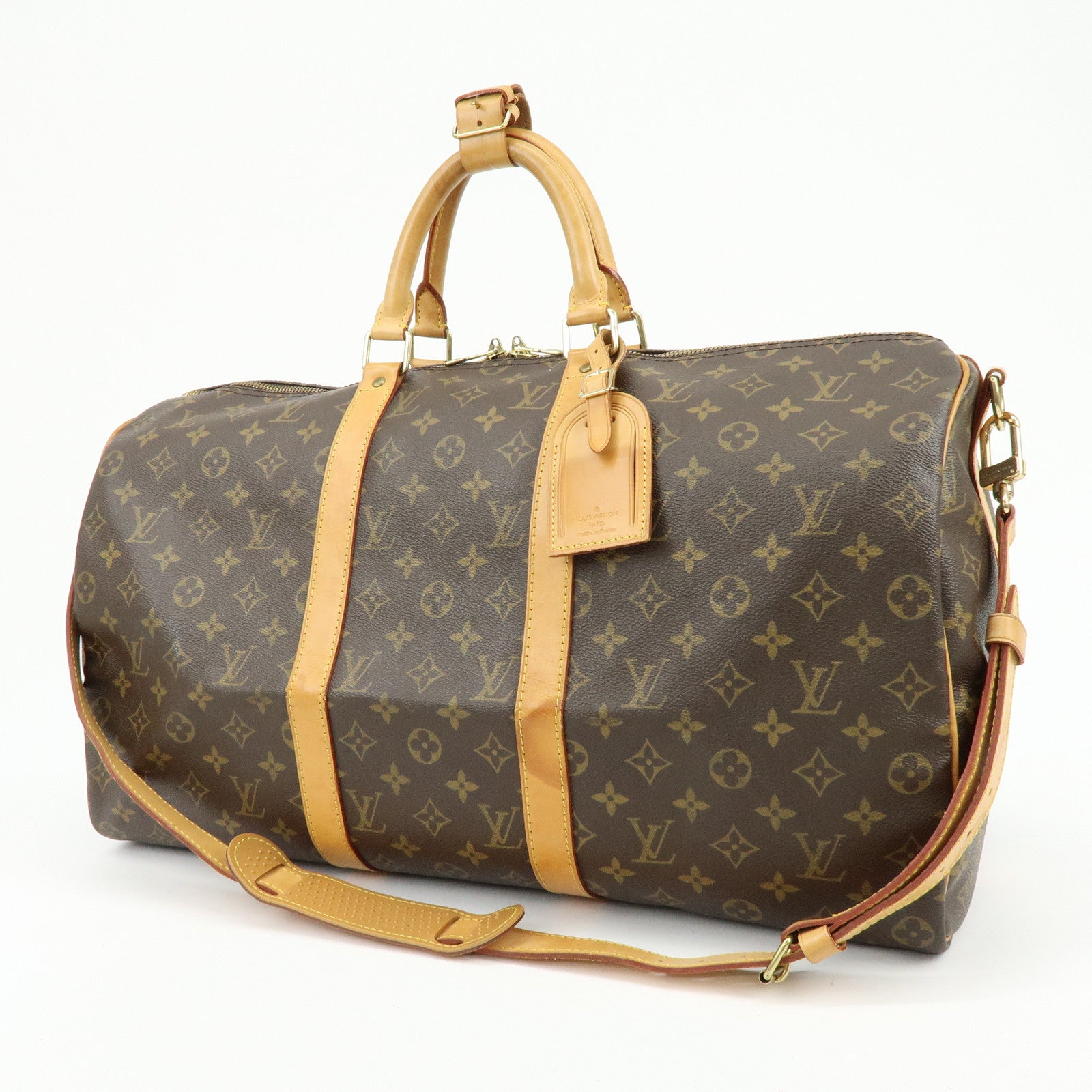 Louis Vuitton Monogram Keep All Bandouliere 50 Boston Bag M41416