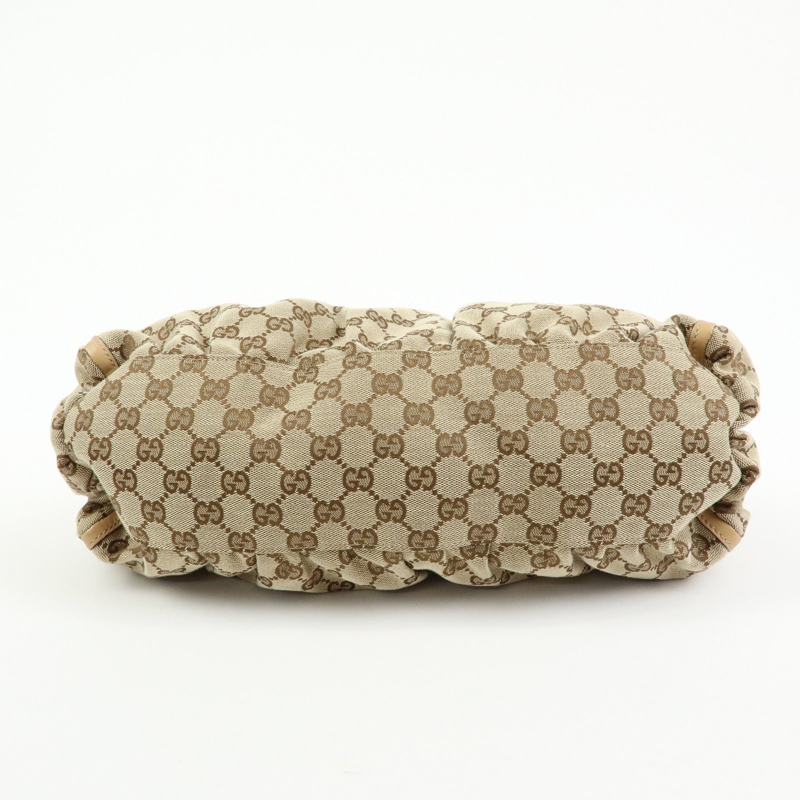 GUCCI Abbey GG Canvas Leather Shoulder Bag Hand Bag Beige 189833