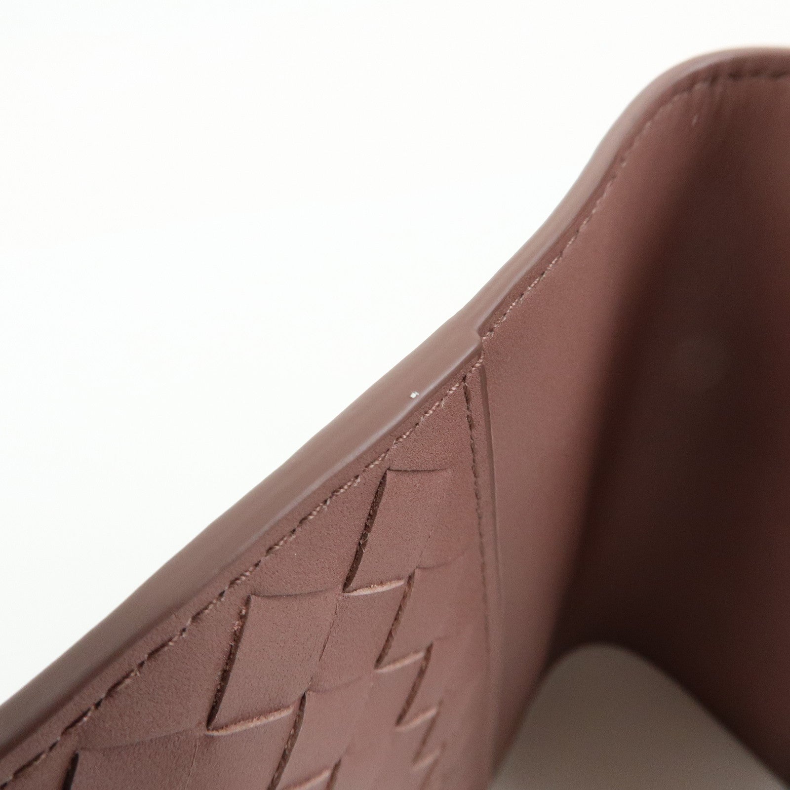 BOTTEGA VENETA Intrecciato Leather Agenda Planner Cover Brown