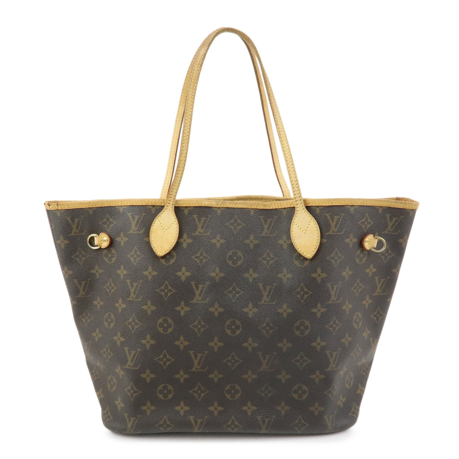 Louis Vuitton Monogram Neverfull MM Tote Shoulder Bag Brown M40156