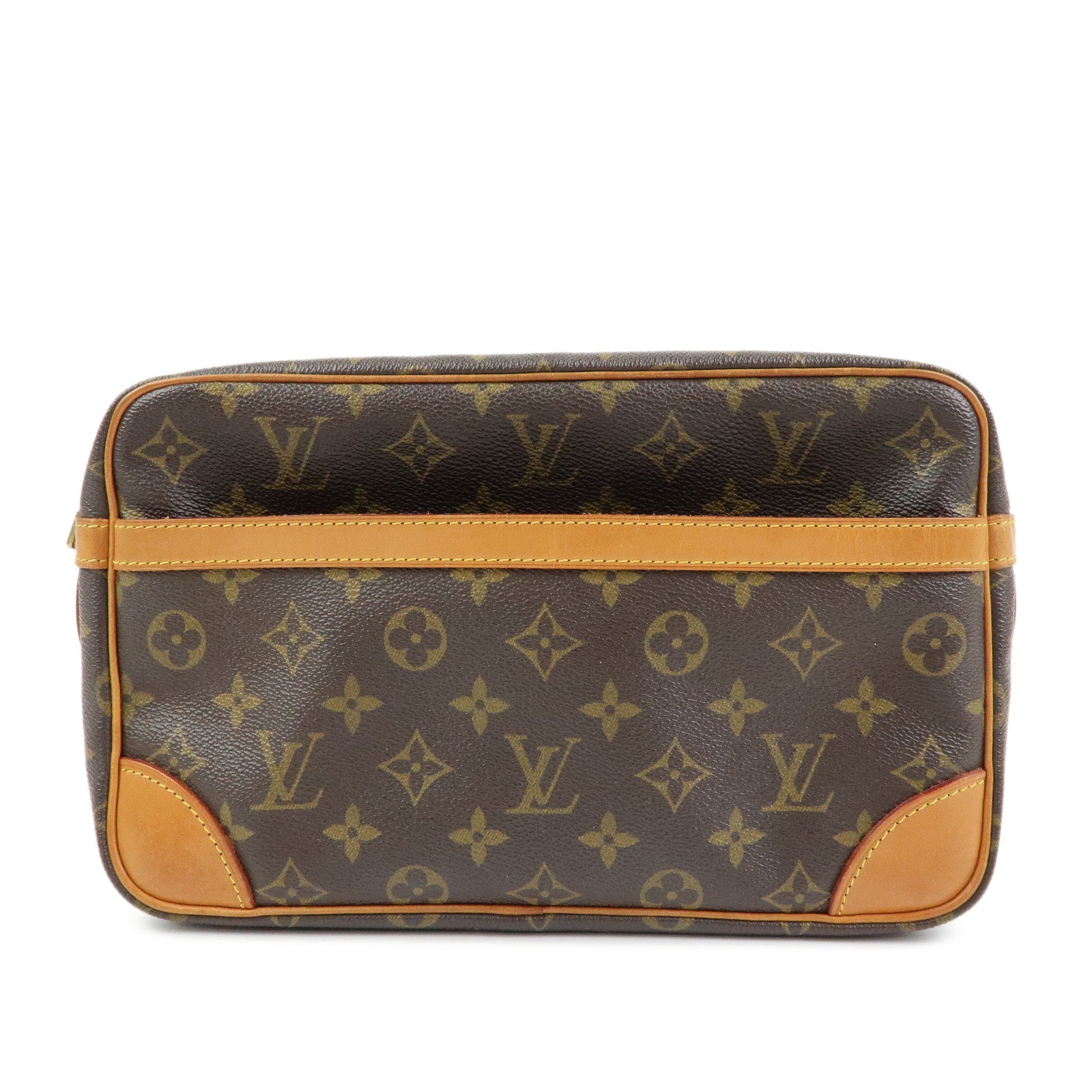 Louis Vuitton Monogram Compiegne 28 Pouch Clutch Bag Pouch Brown M51845