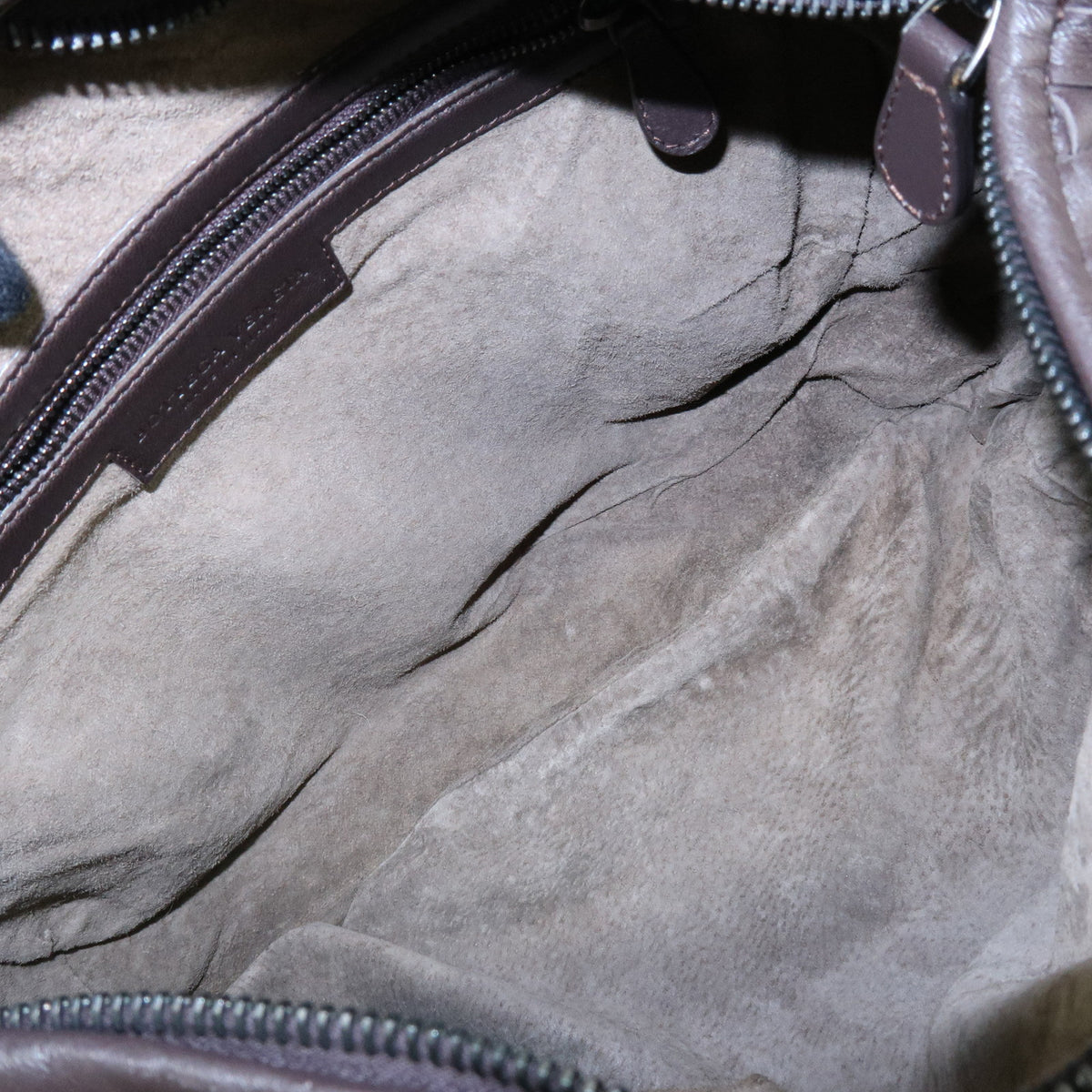BOTTEGA VENETA HOBO Intrecciato Leather Shoulder Hand Bag Dark Brown