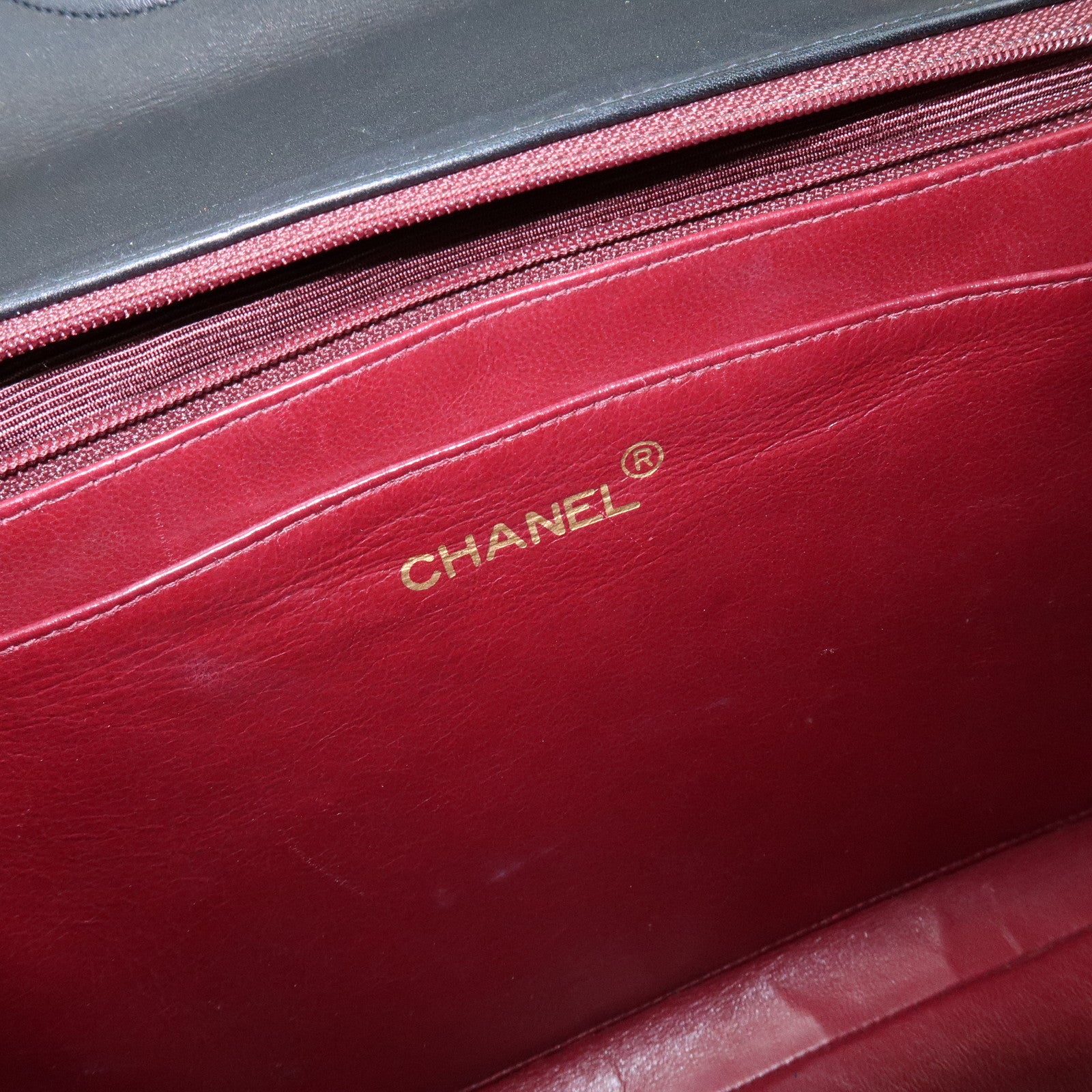 CHANEL Jumbo Matelasse 34 Lamb Skin Chain Shoulder Bag Black A01094